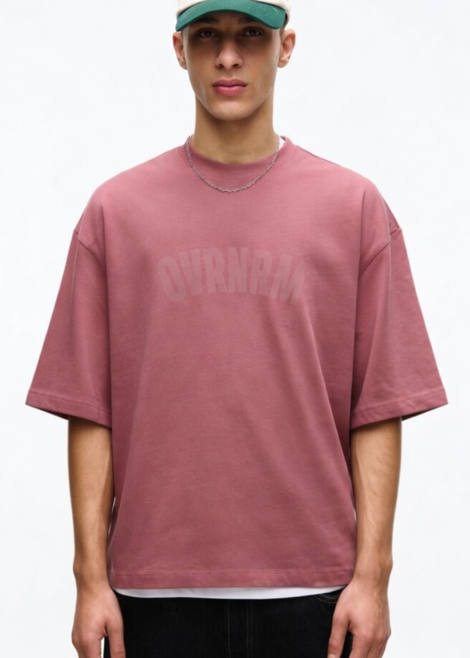 cotton jersey T Shirt in Rose pink