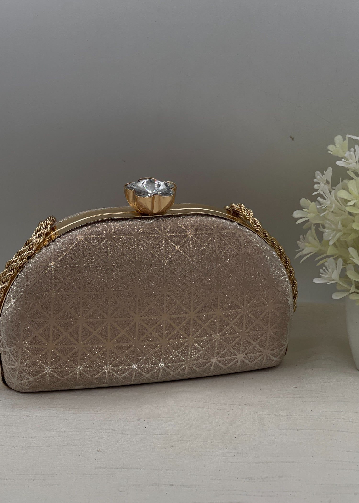 Clutch in Gold Color by - Trendy Women Clutch NBM9603