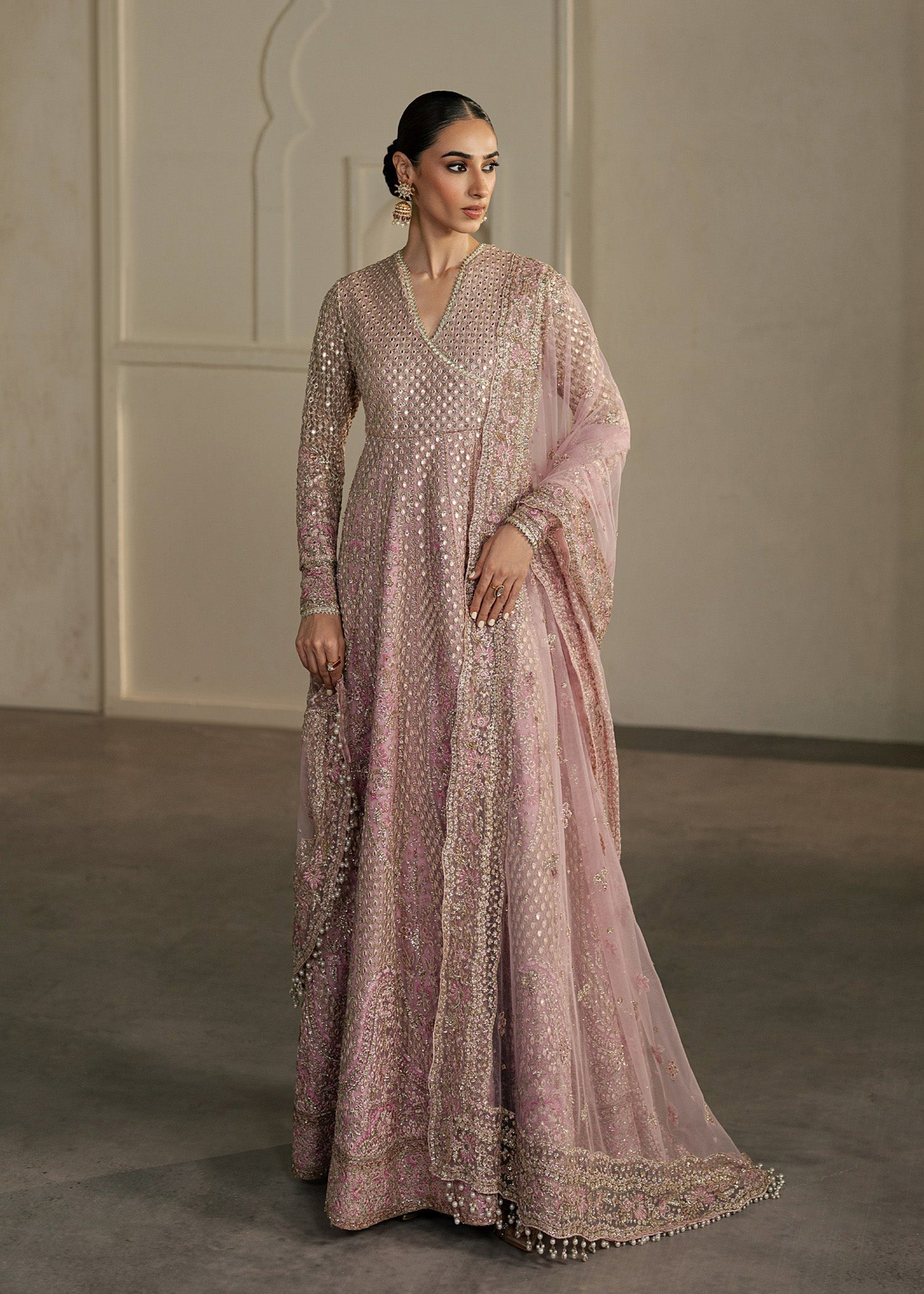 net Unstitched in Blush pink