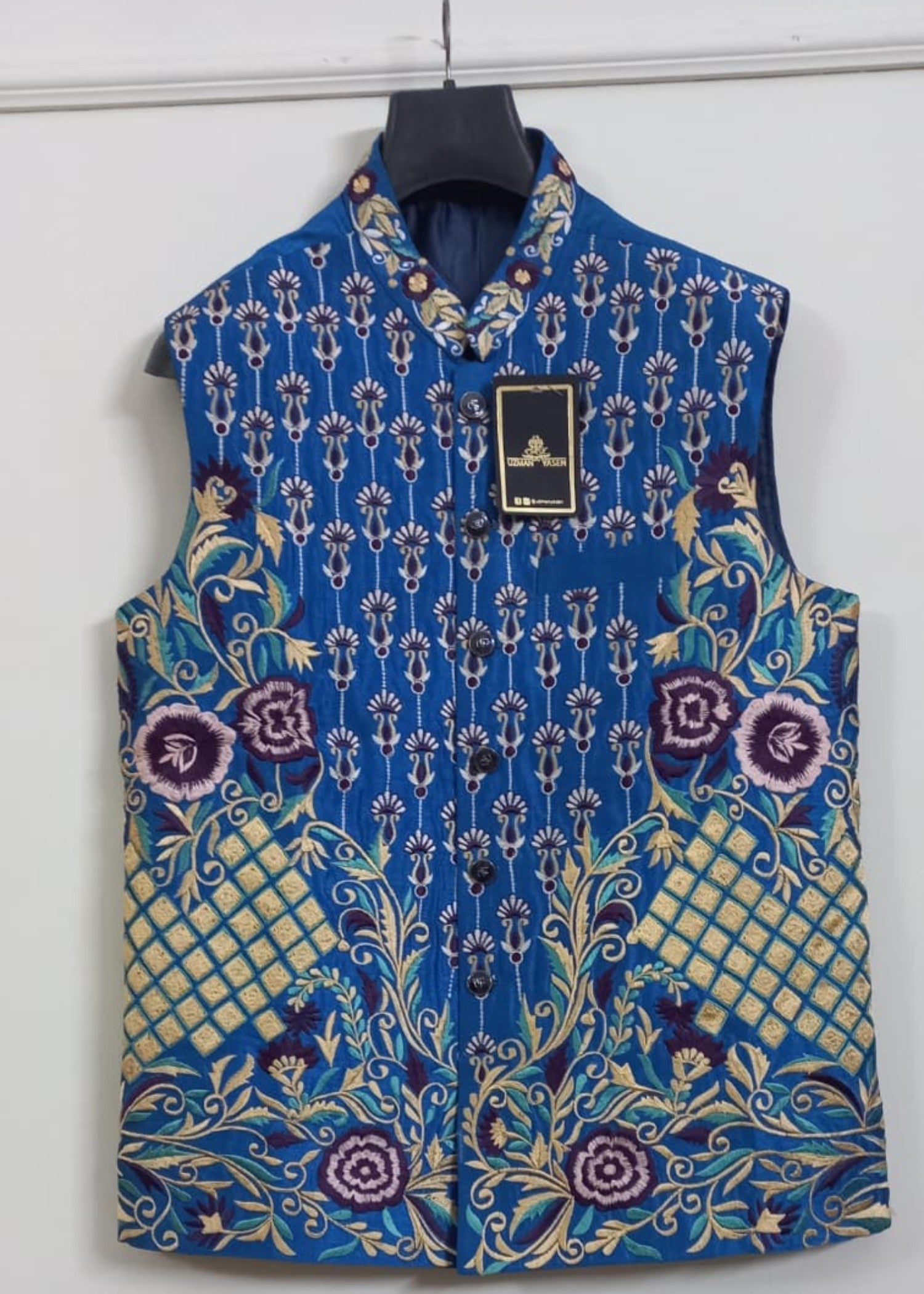 silk Waistcoat in Blue
