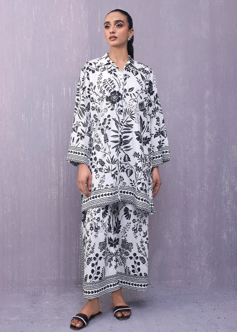 lawn Co Ord Sets in Lynx white
