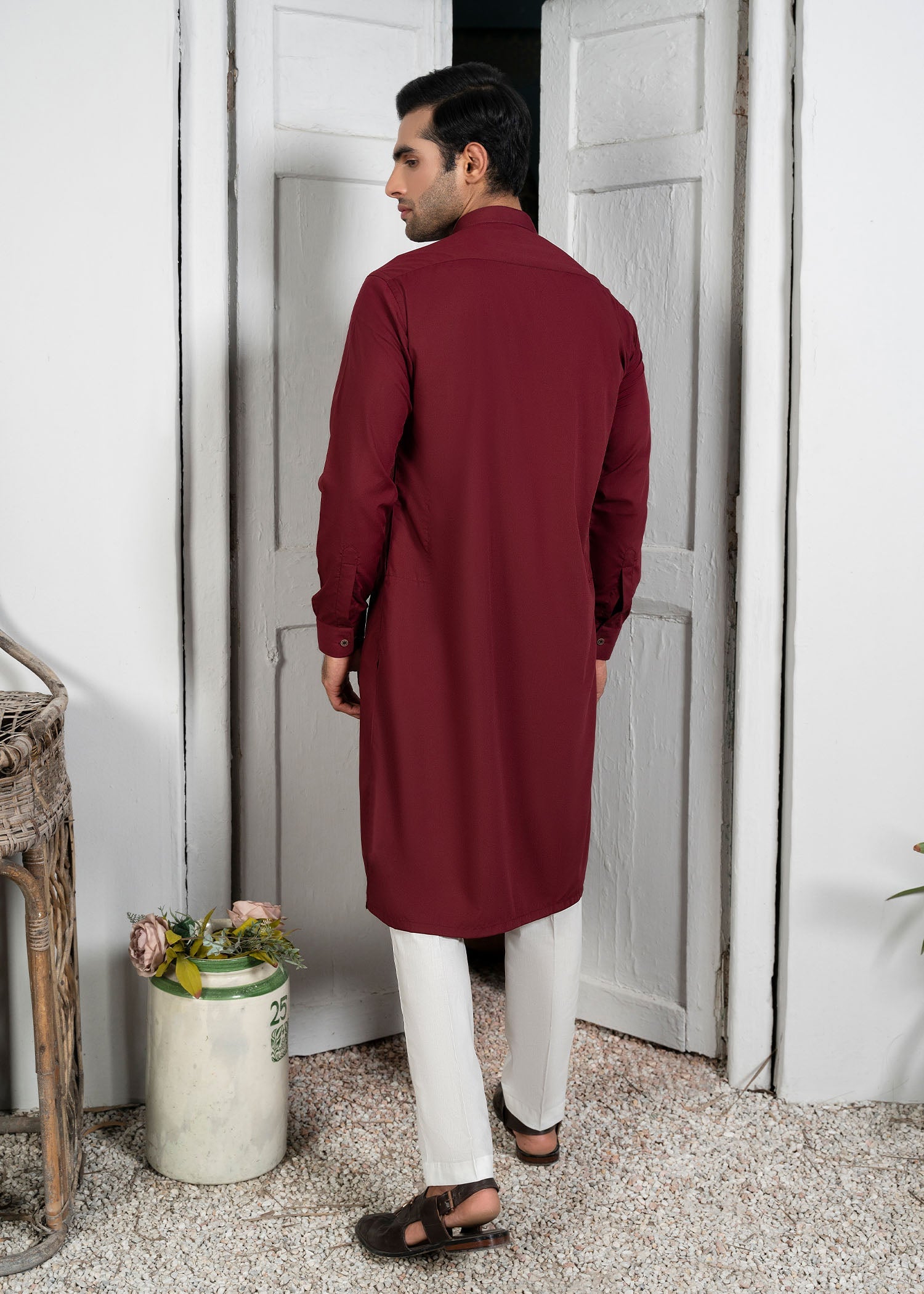 wash & wear Kurta Set in Red