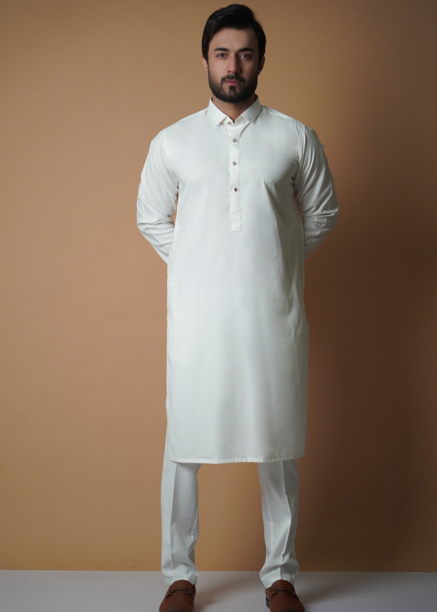 viscose Kurta Set in Off-white