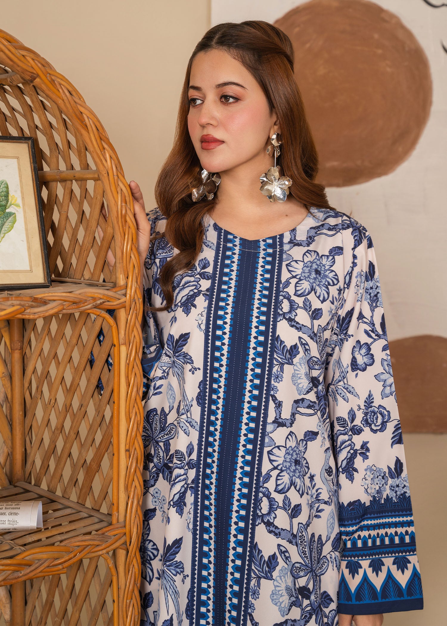 poly lawn Co Ord Sets in Royal blue