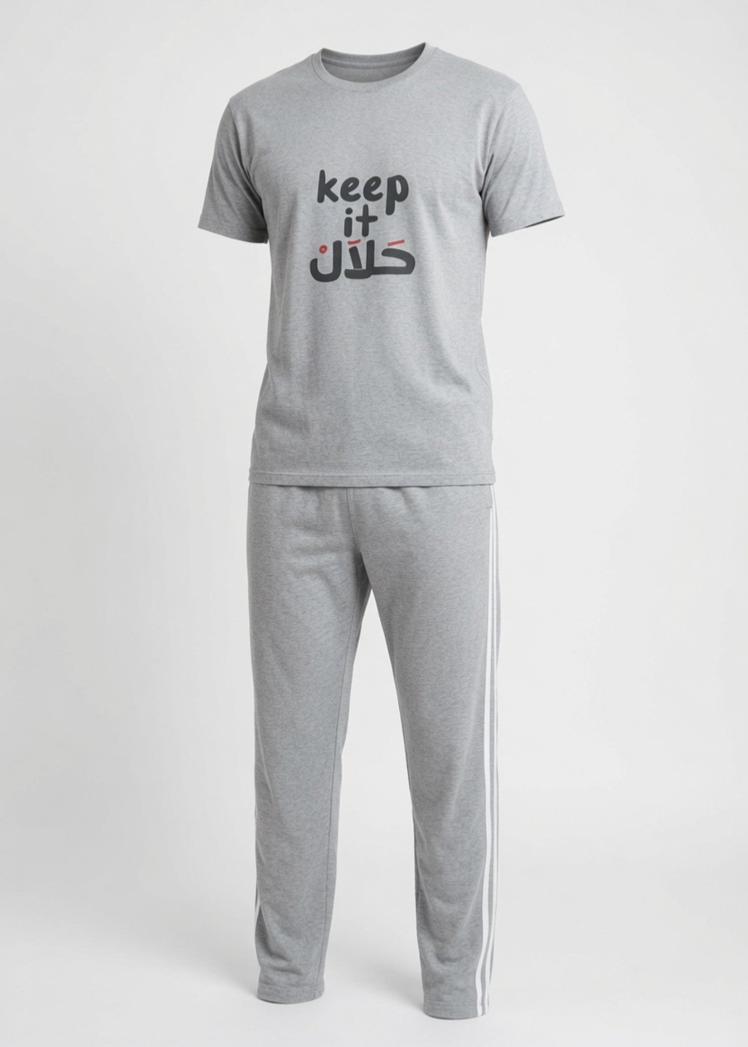 cotton jersey Tracksuit in Grey