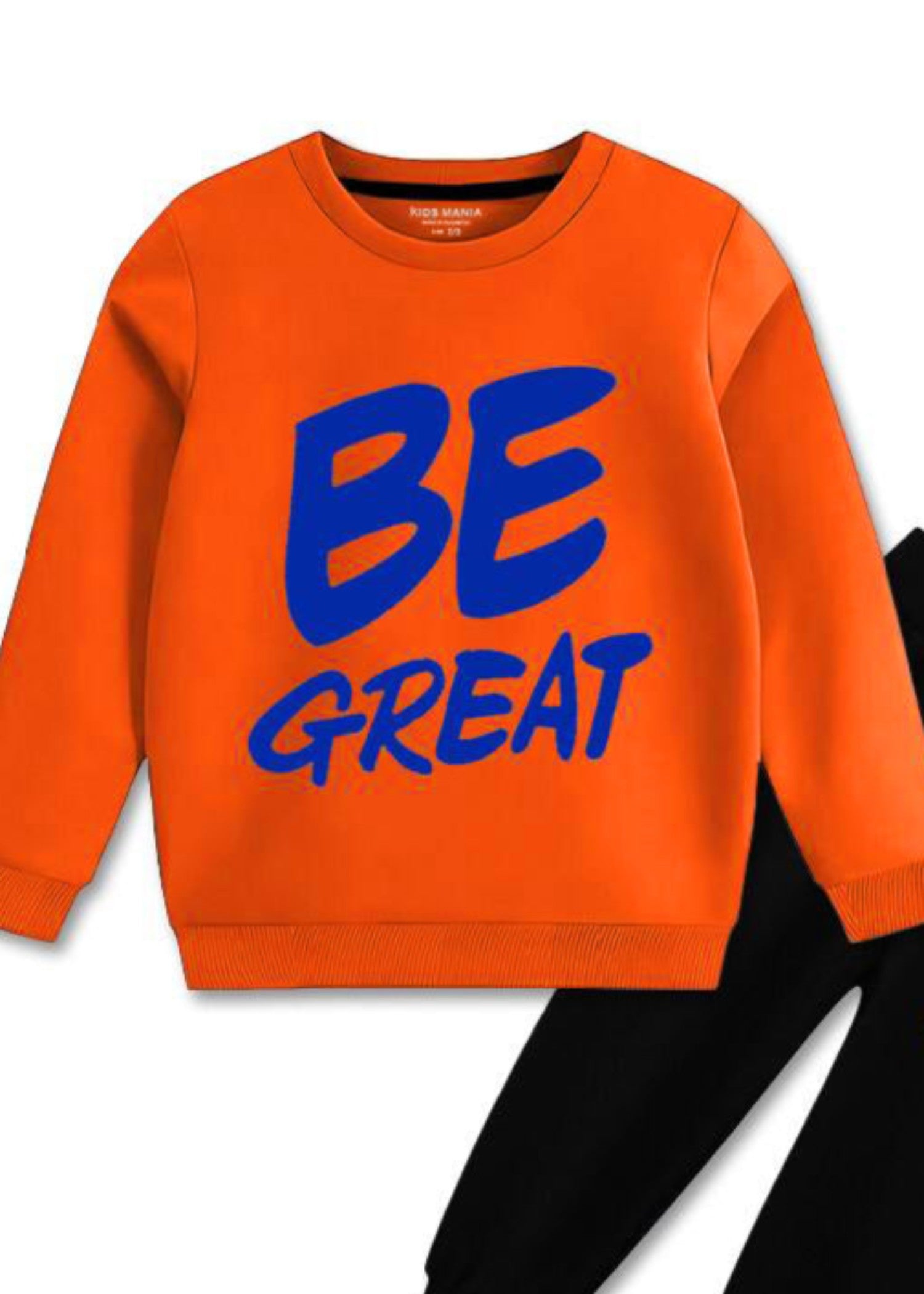 fleece Tracksuit in Orange, black