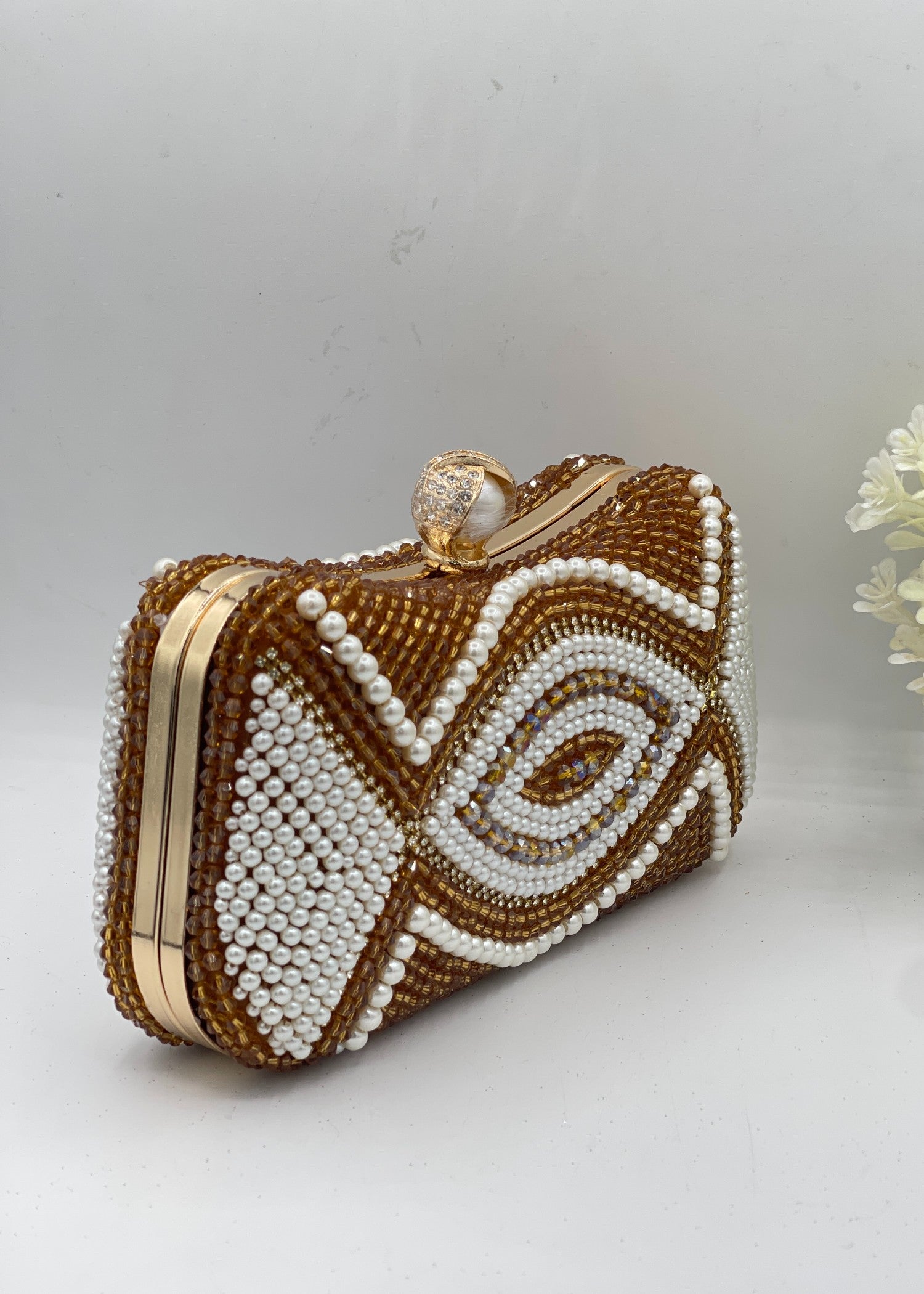 Clutch in Champagne Color by - Trendy Women Clutch ORF5581
