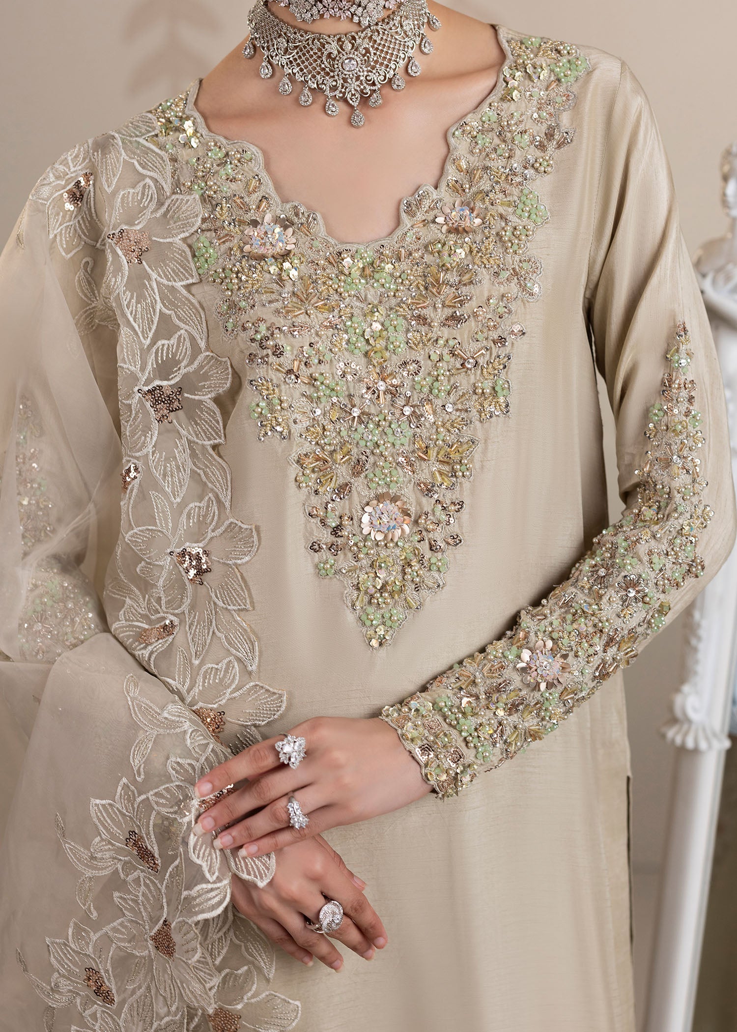 raw silk Kurta Set in Grey