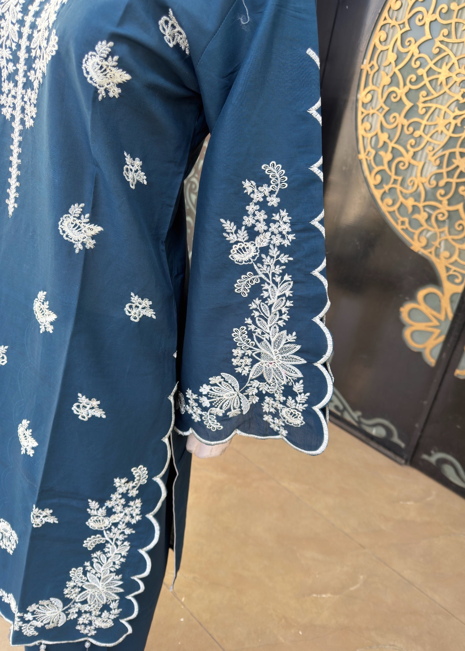 pure cotton Kurta Set in Teal