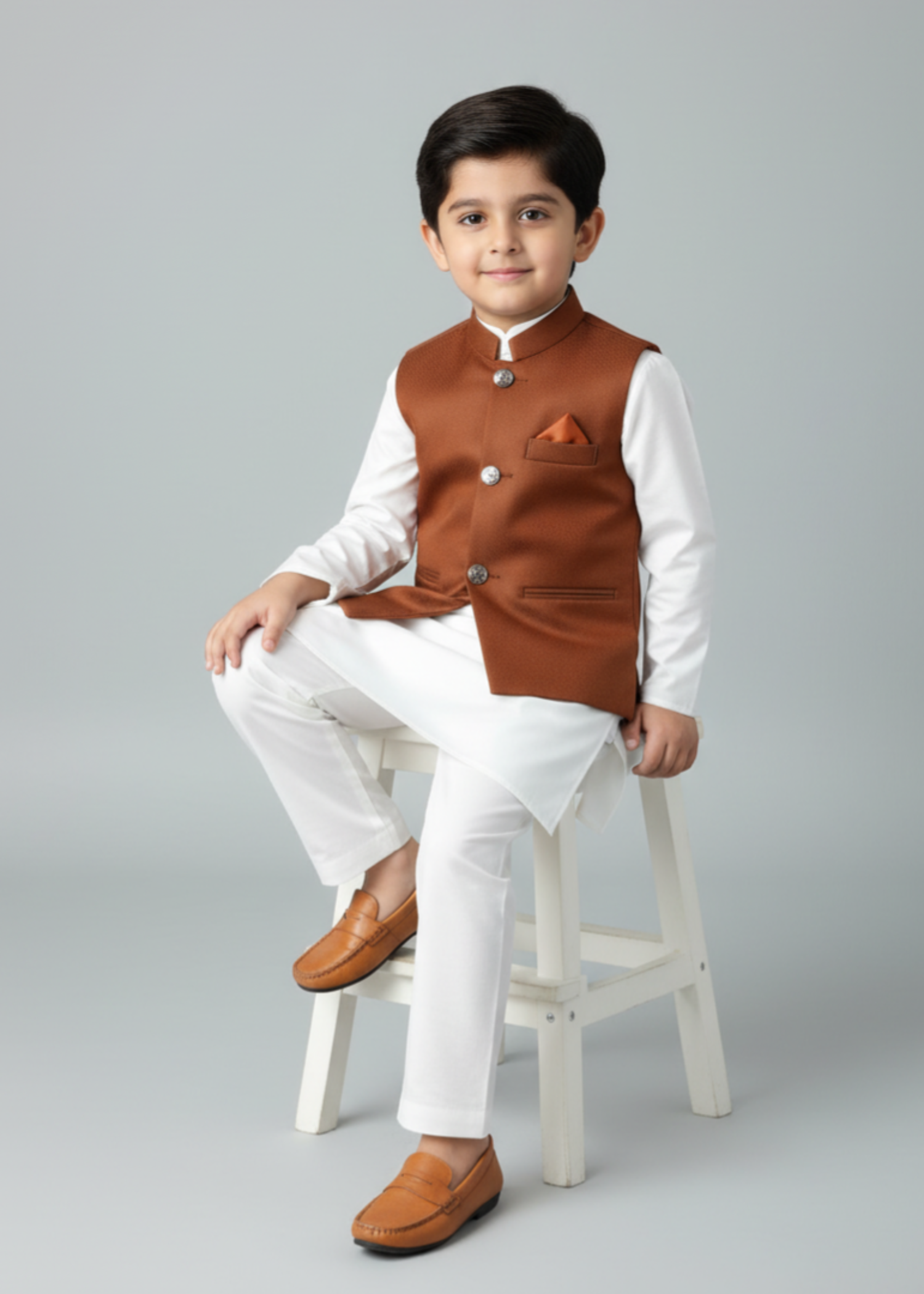 suiting Waistcoat in Rustic brown