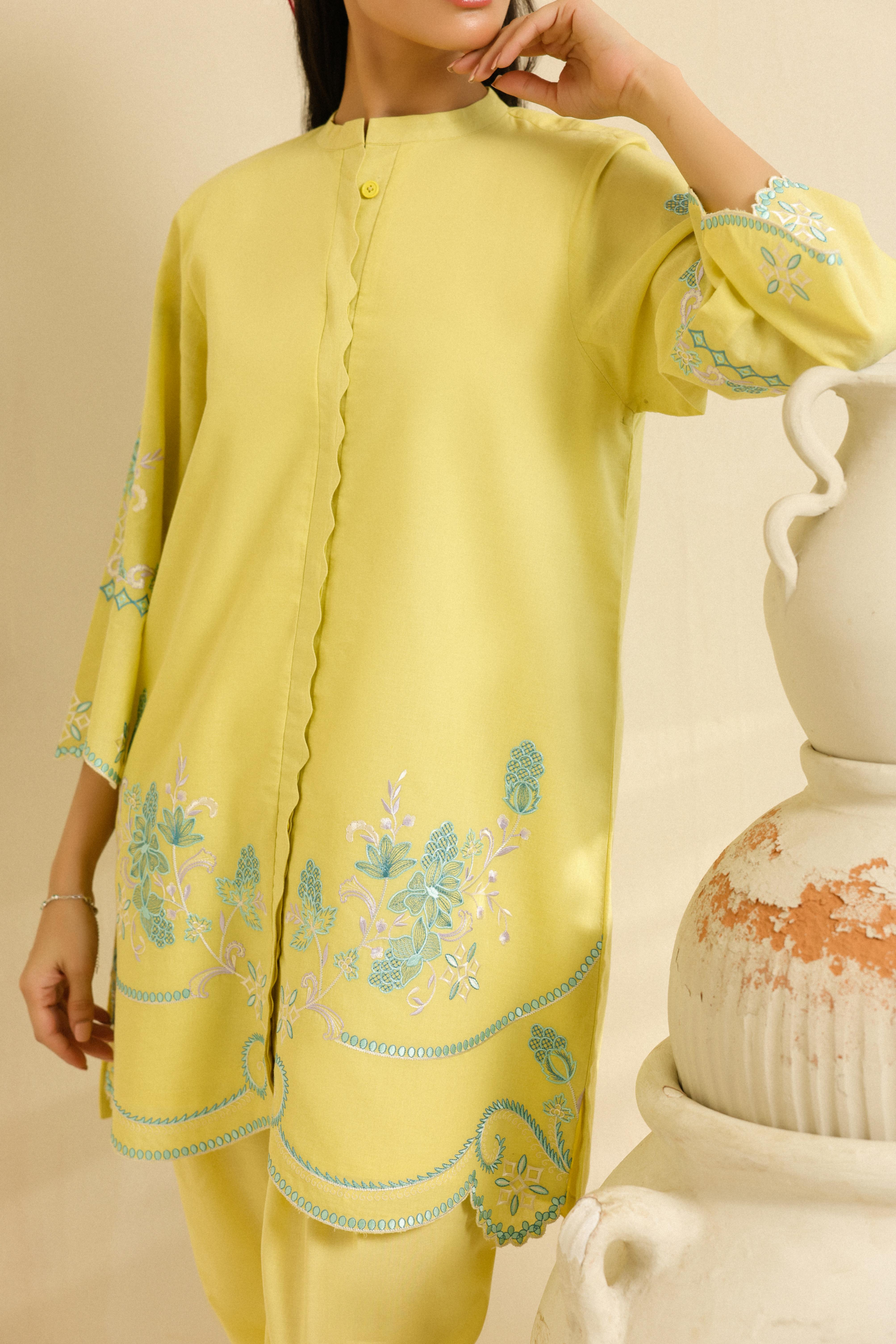 cambric Co ord Sets in Lemon