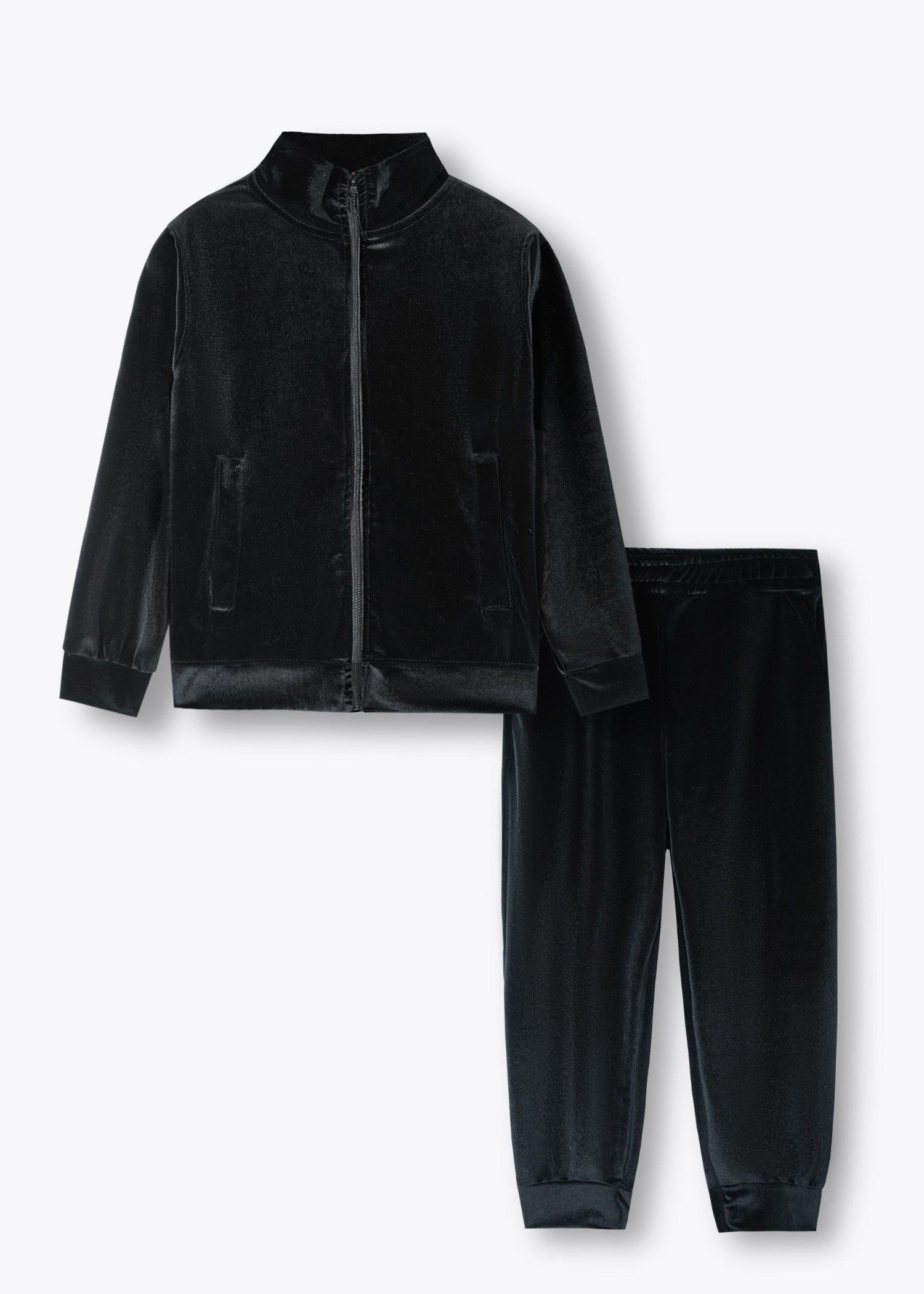 velvet Tracksuit in Jet black