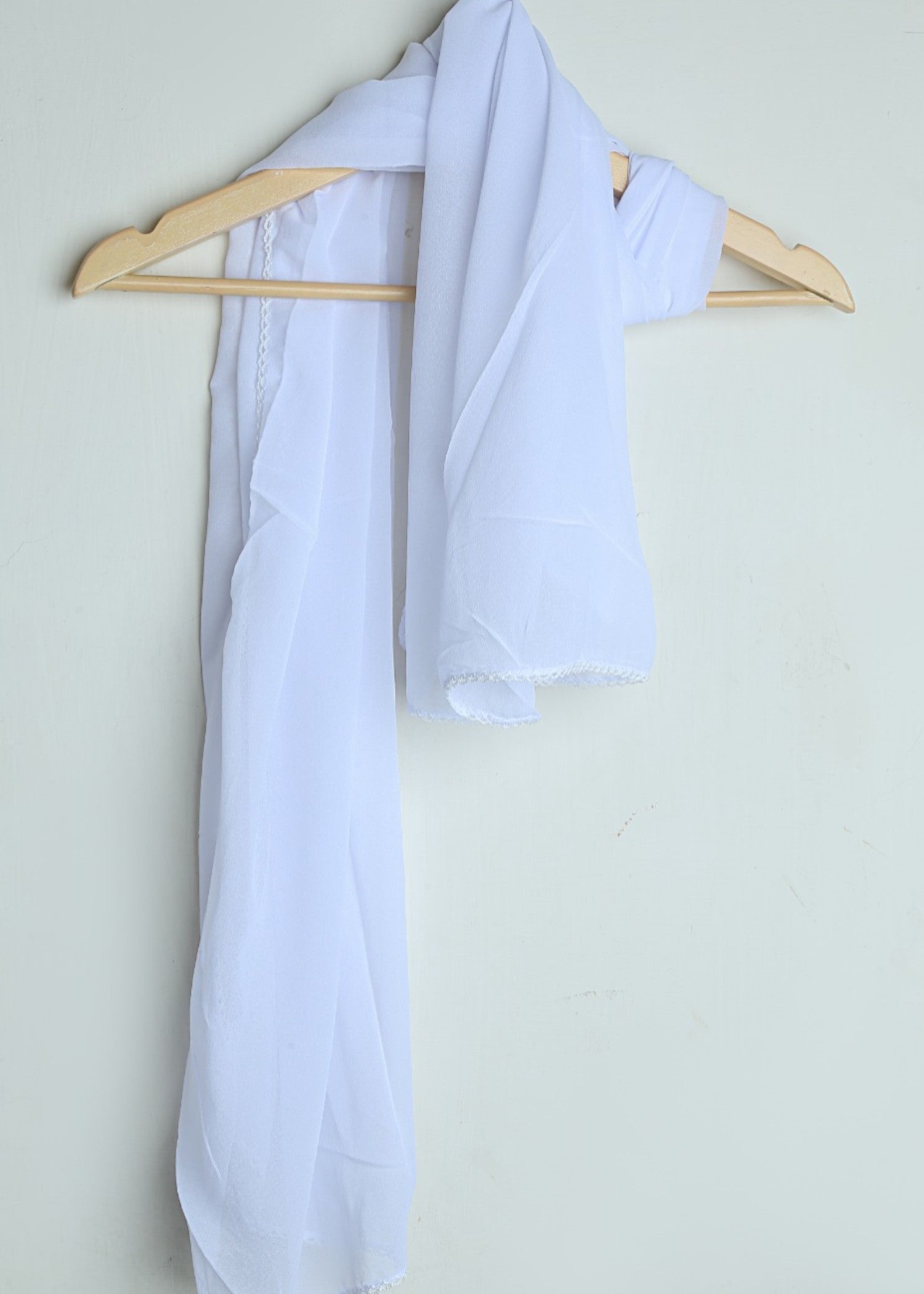 georgette Hijab in White