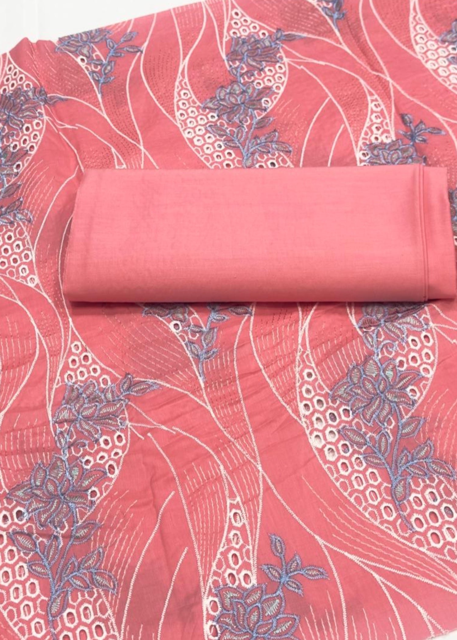 lawn Unstitched in Watermelon pink