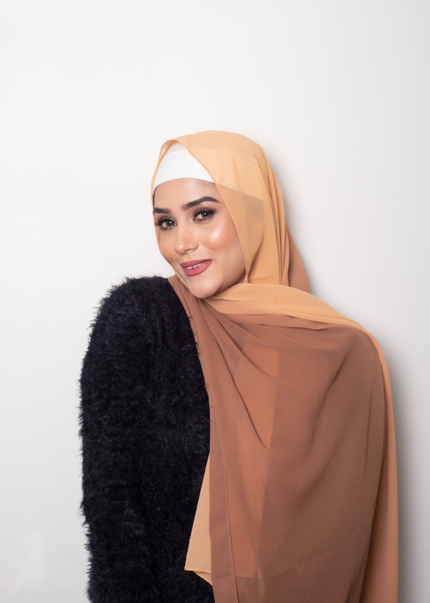 chiffon Hijab in Mocha brown