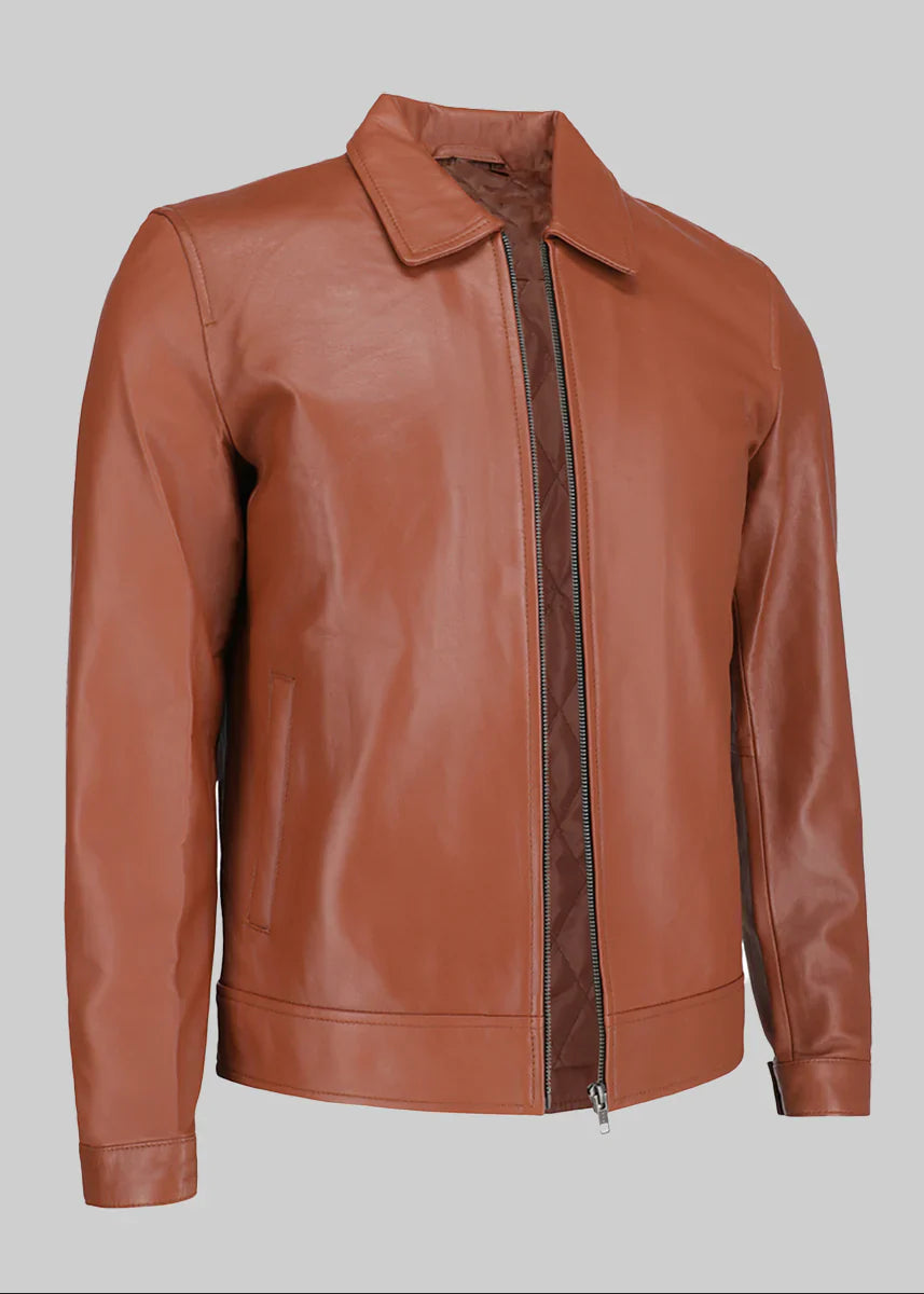 leather Jacket in Brown