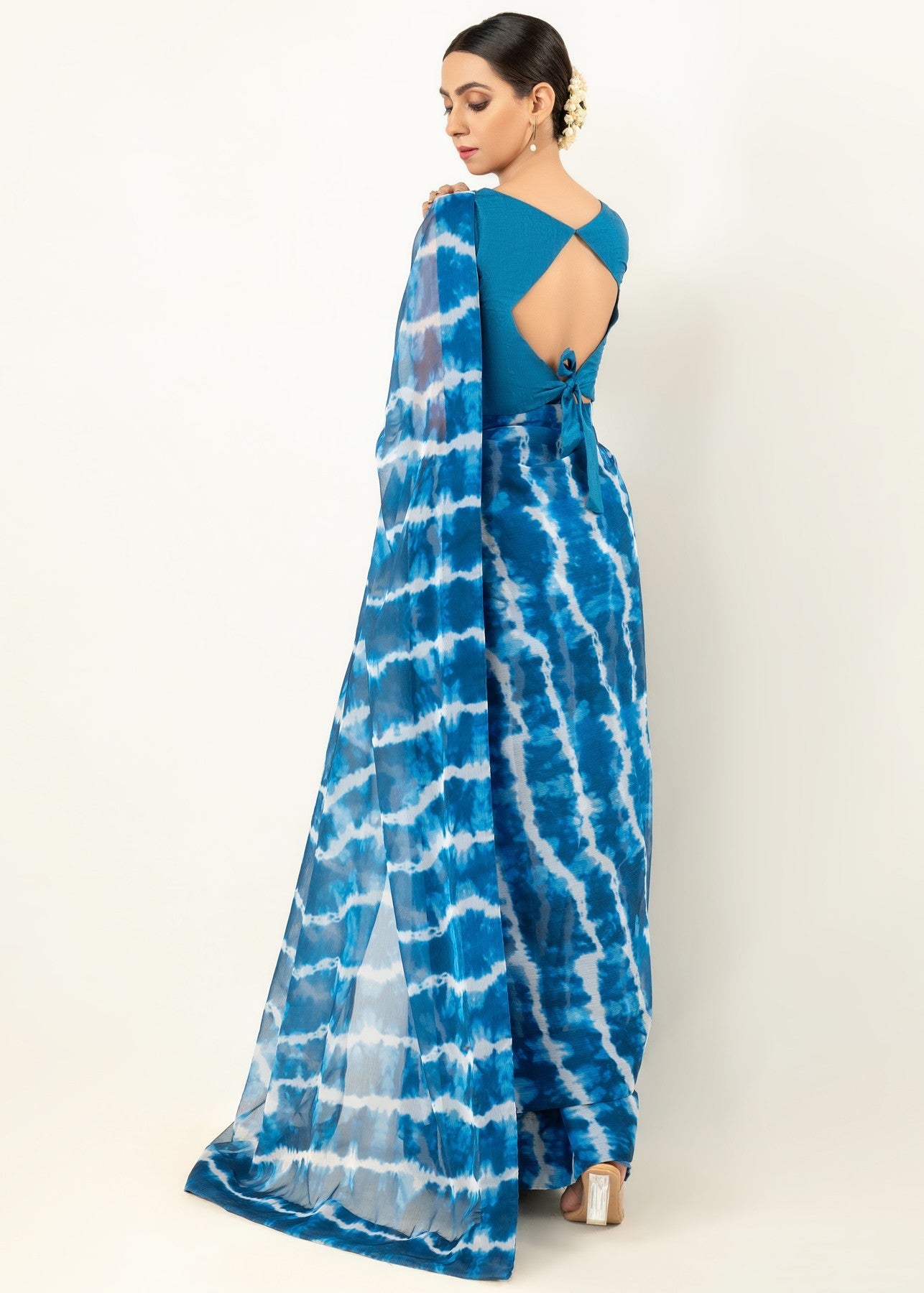 chiffon Unstitched in Navy blue