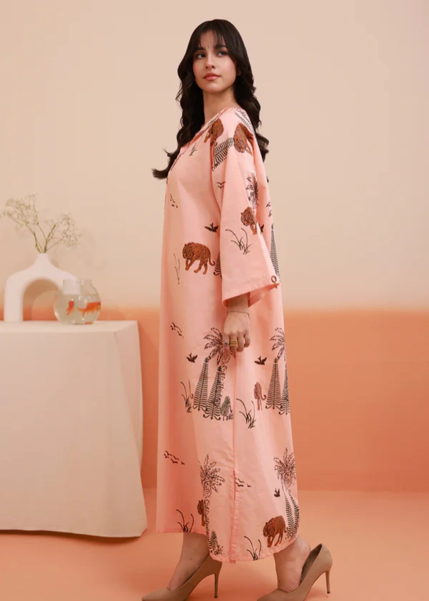 cambric Tunic in Peach pink