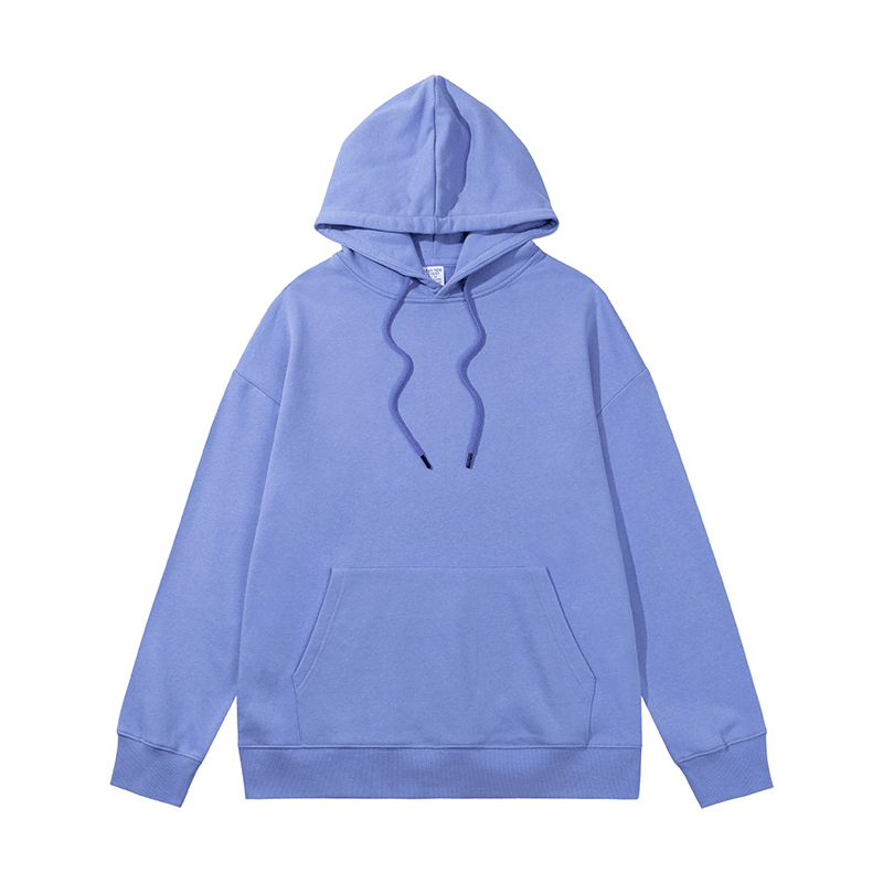 Heavy Terry Loose Hooded Solid Color Men'S and Women'S Sweater