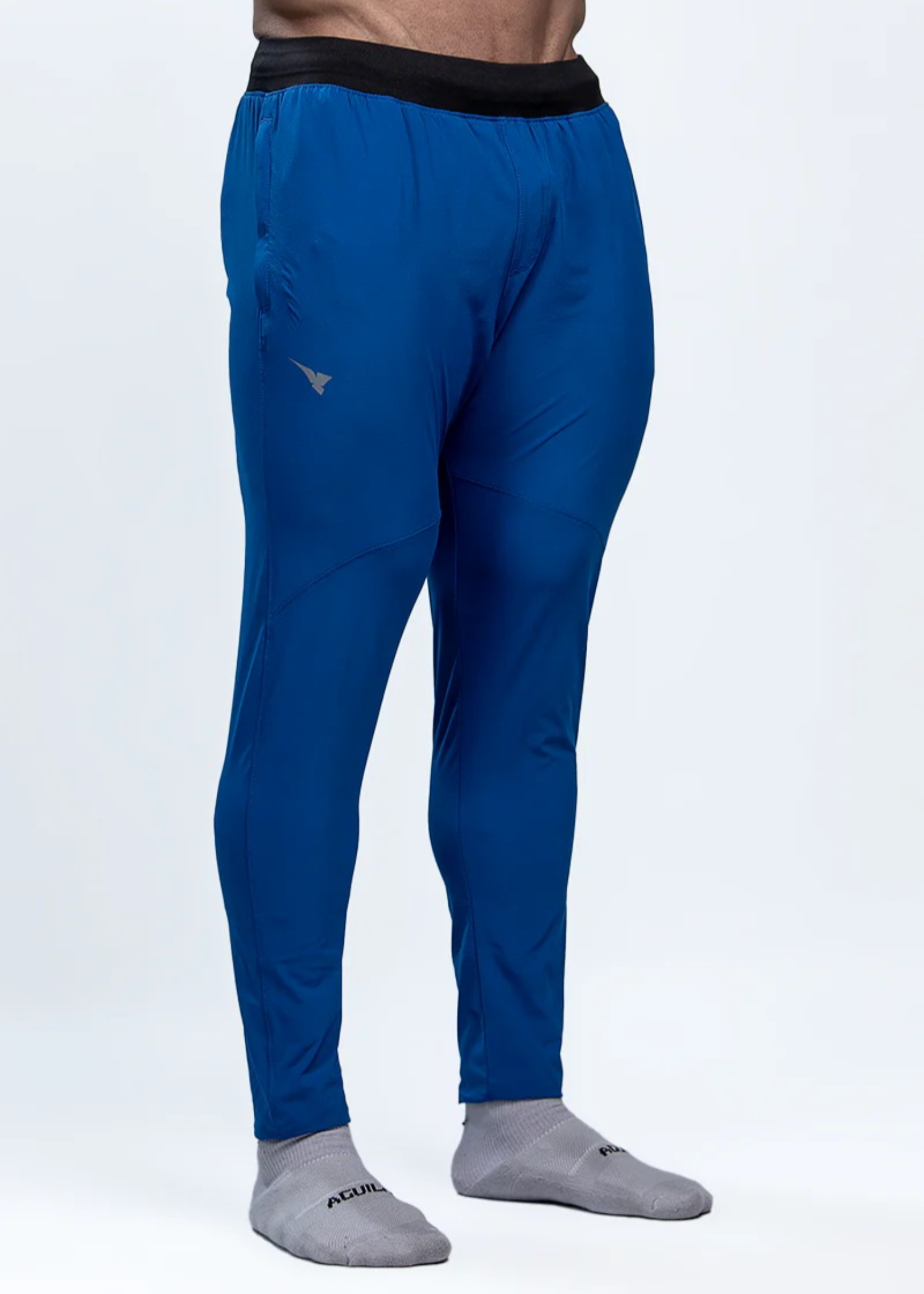 microfiber polyester Trousers in Royal blue