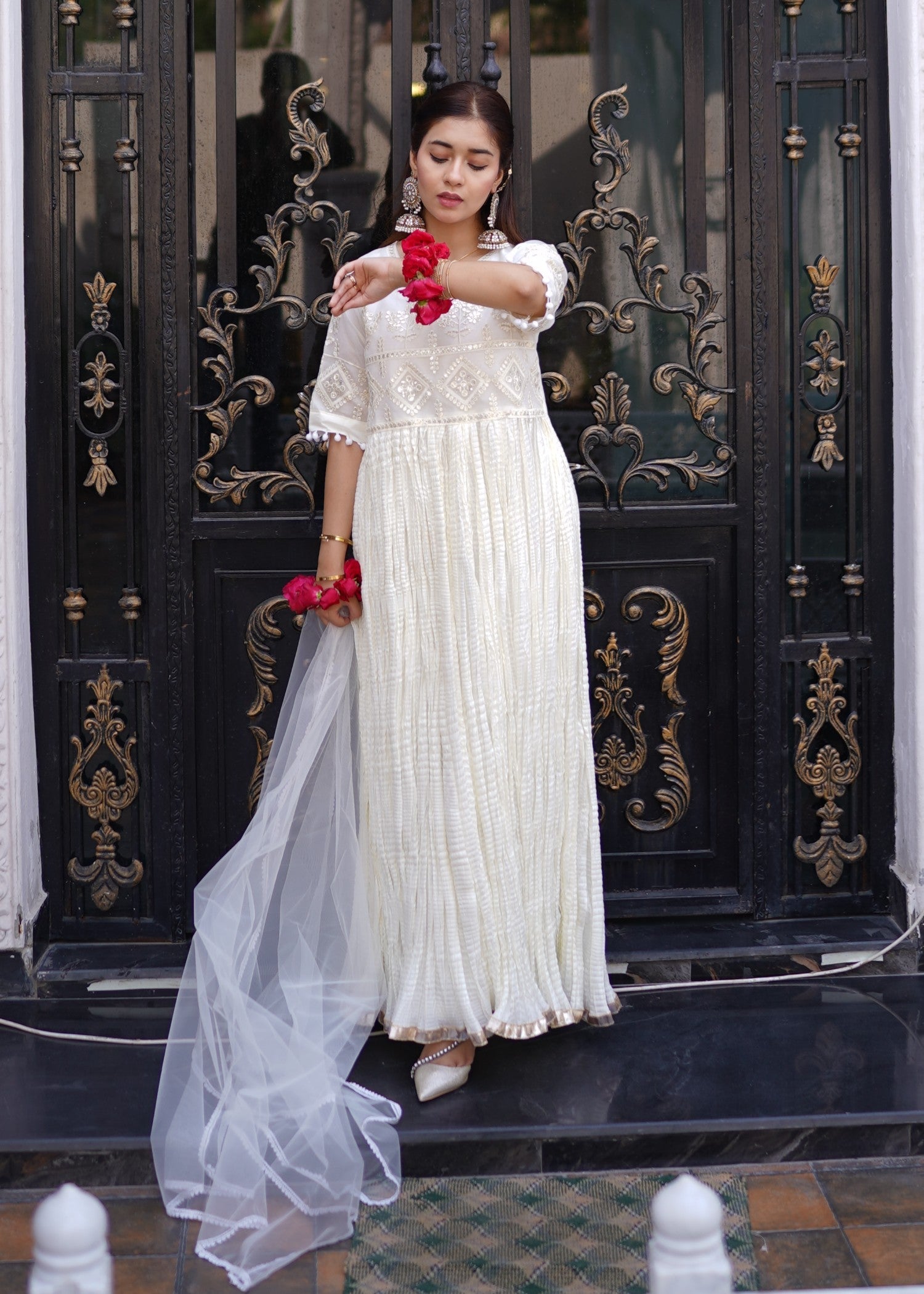 organza Maxi in Antique white