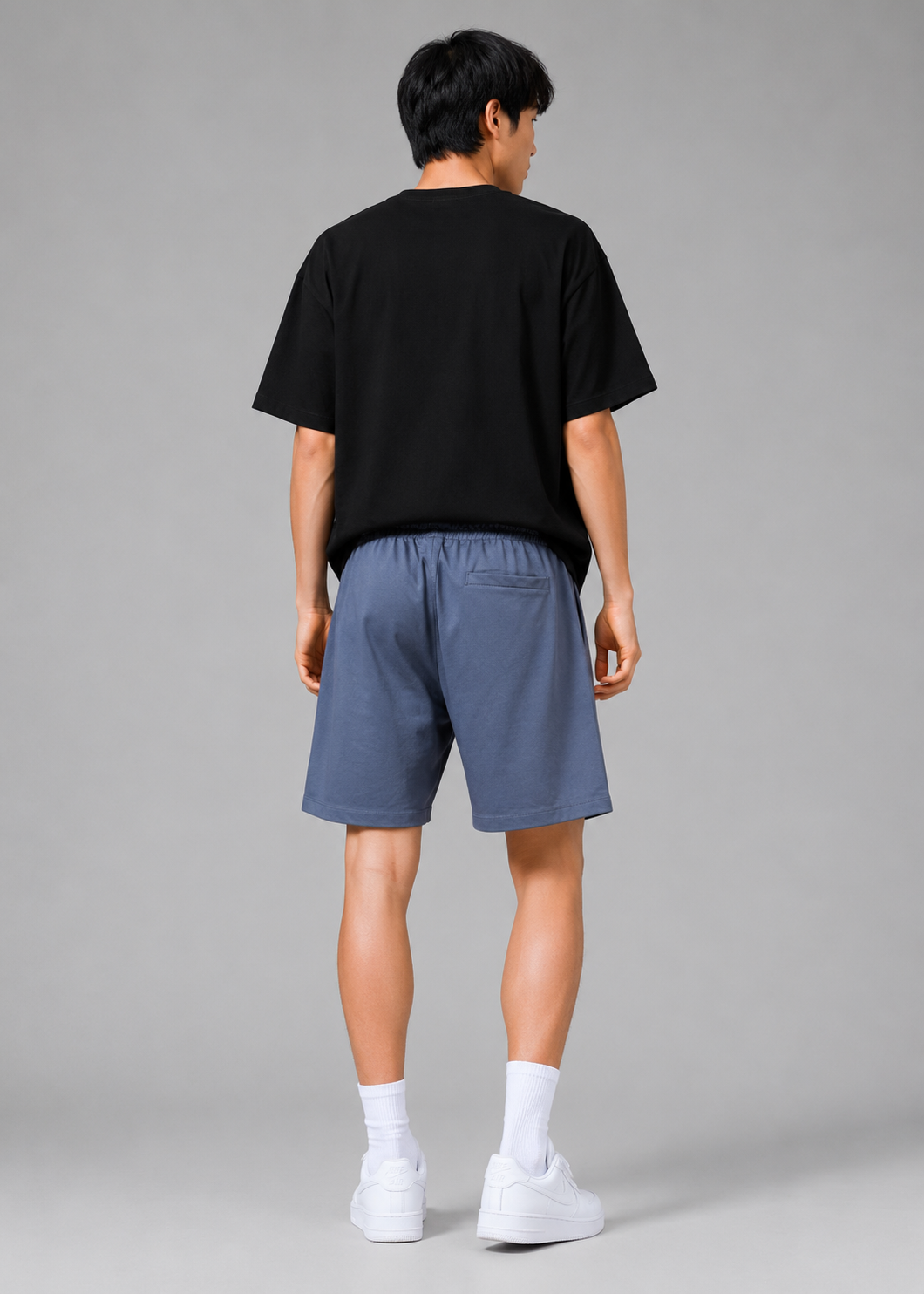 french terry Shorts in Slate blue