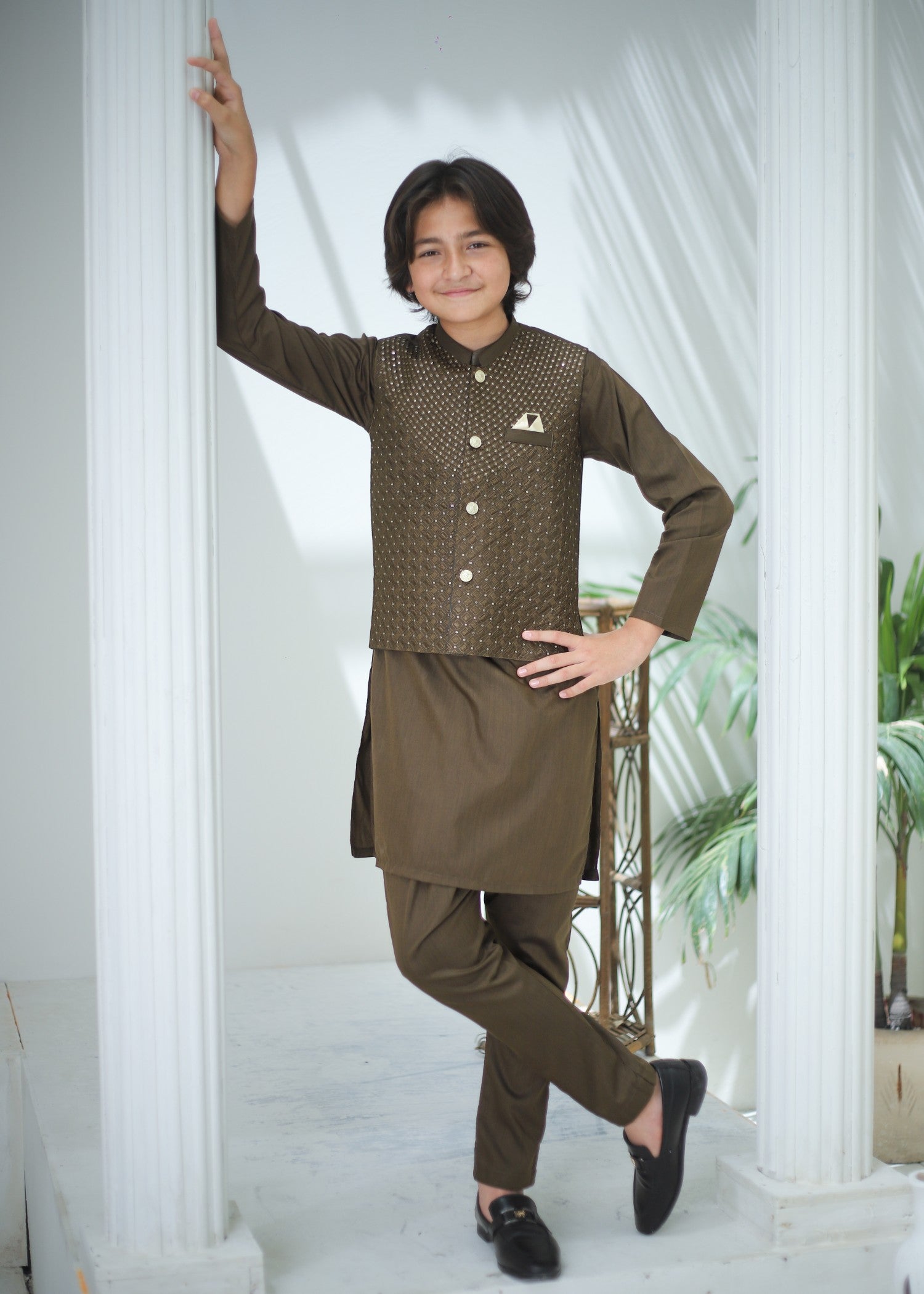 suiting Waistcoat in Cinnamon brown