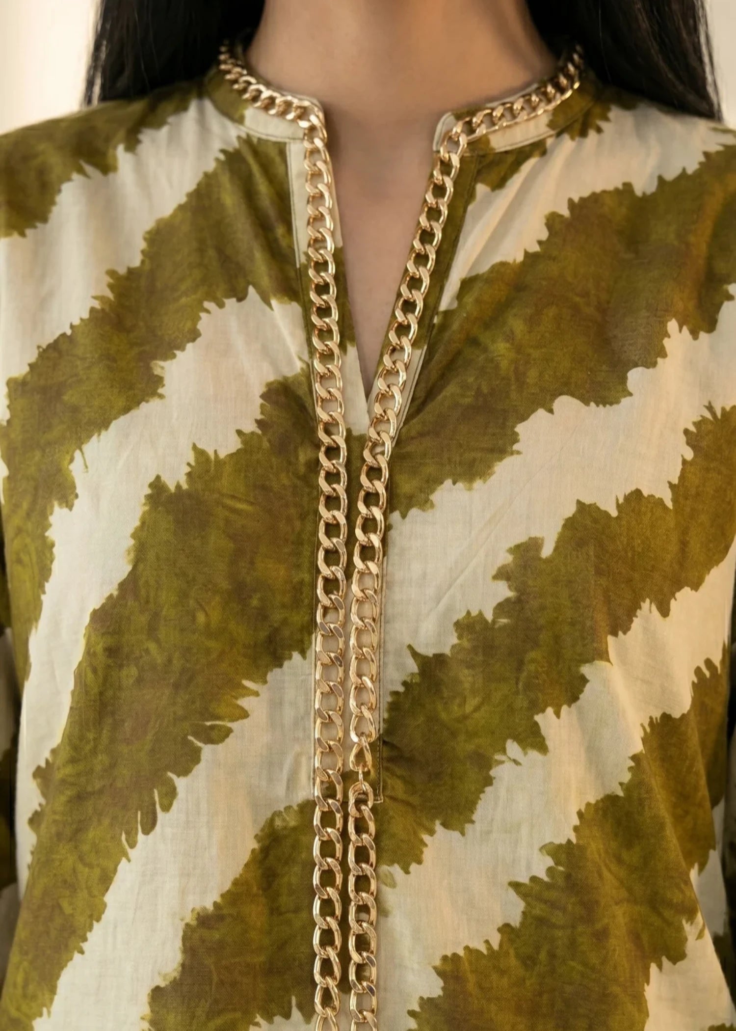 lawn Co Ord Sets in Beige, olive green