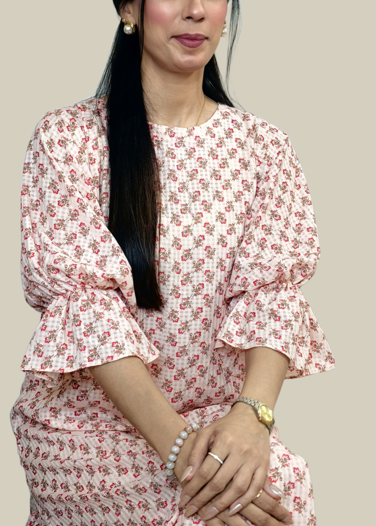 georgette Maxi in Pink
