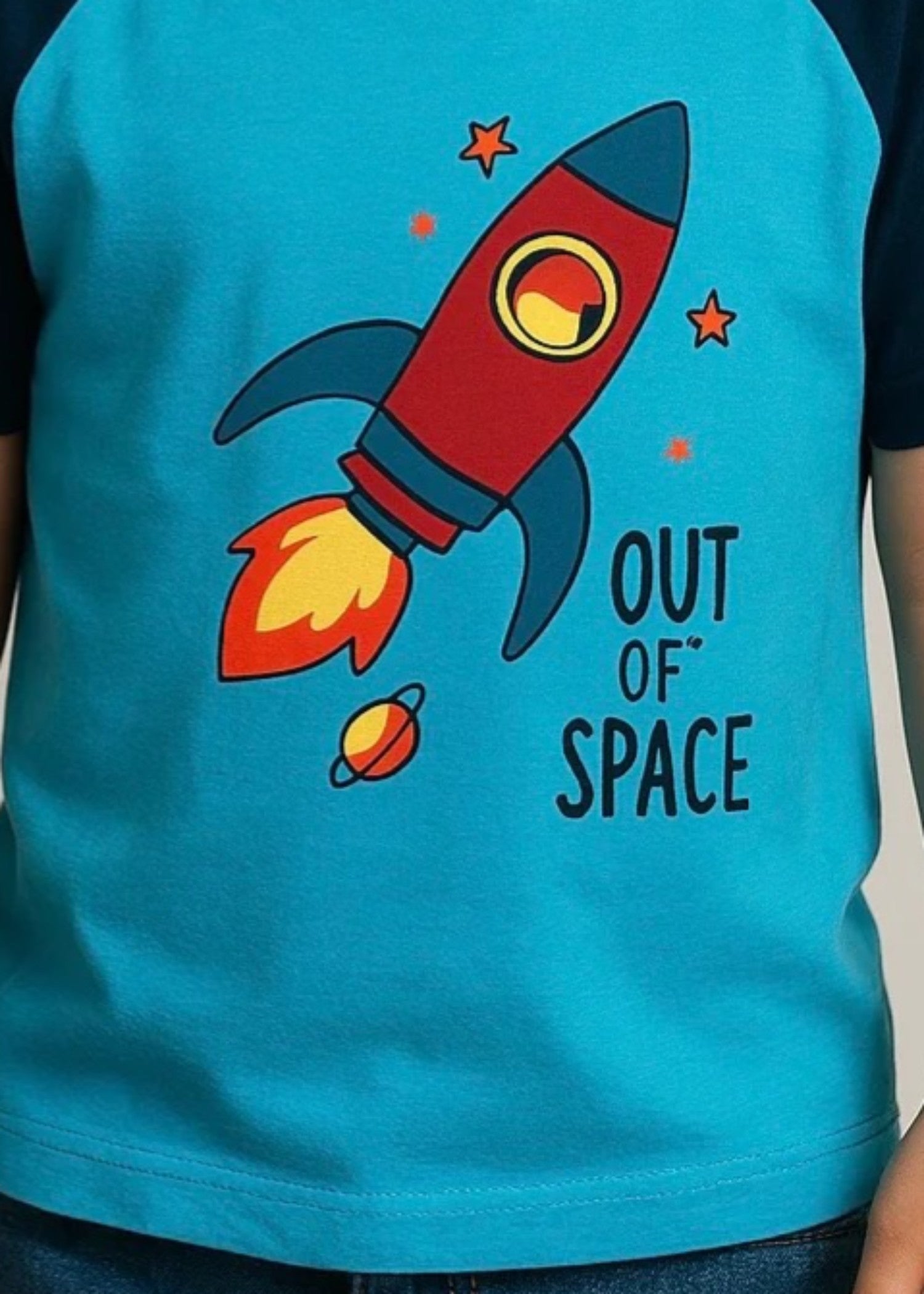 single jersey knit T Shirt in Sky blue