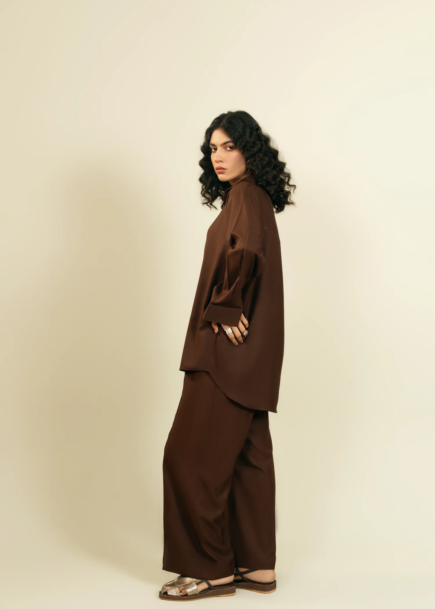marina Co ord Sets in Espresso brown