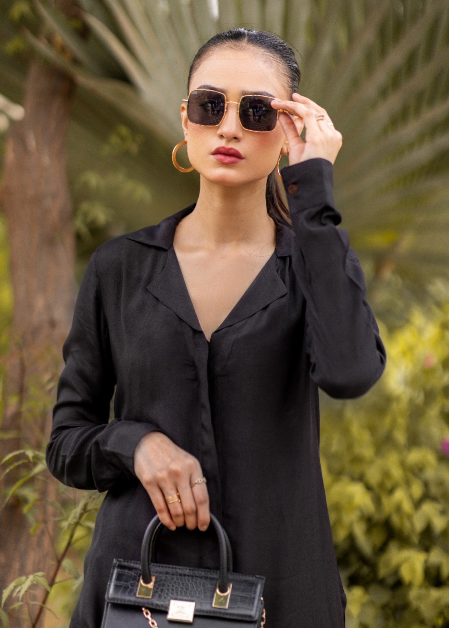 cotton voile Co ord Sets in Black