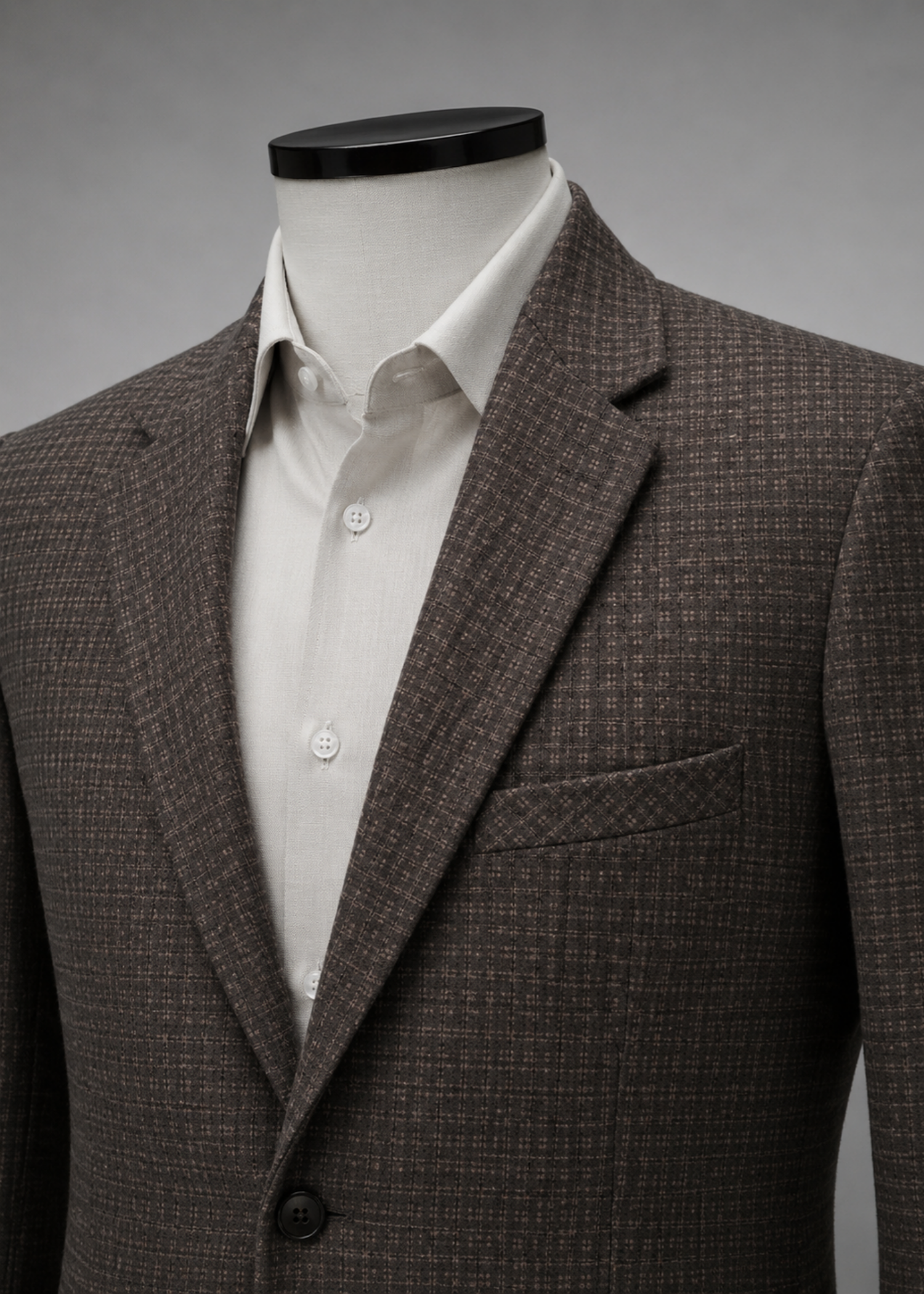wool Blazer in Dark brown, black