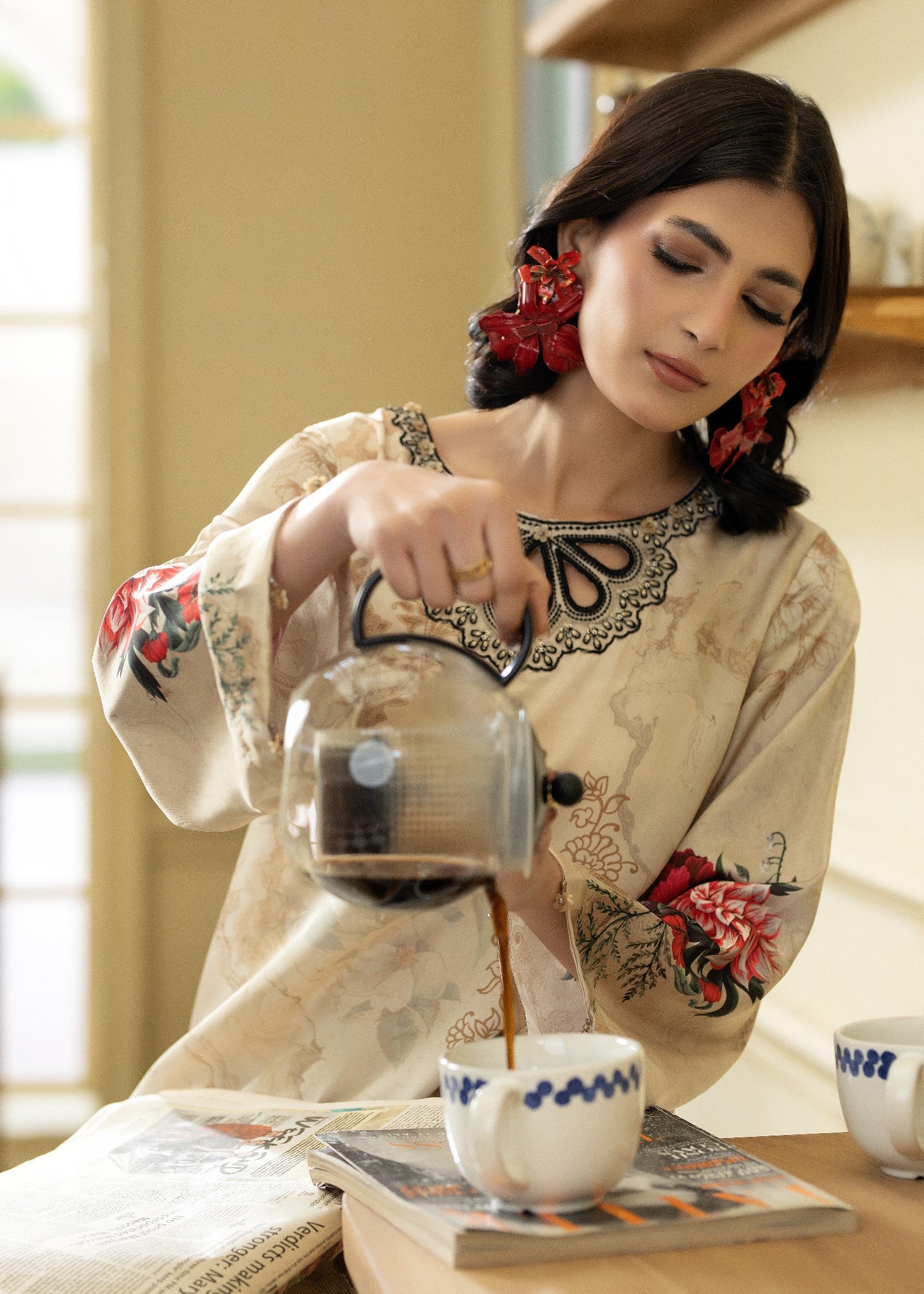 charmuse/shamooz Kurta Set in Beige