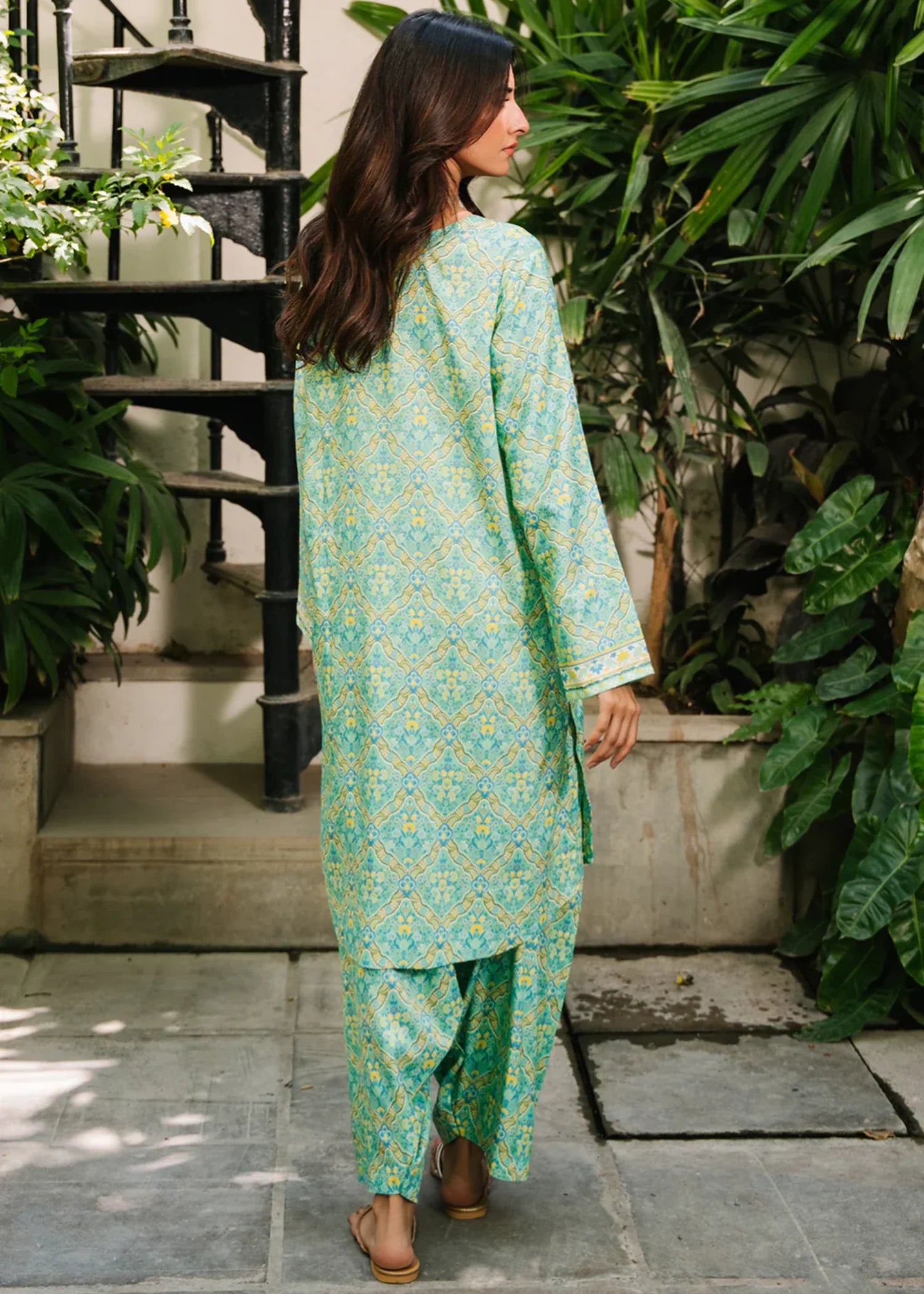 viscose Unstitched in Aquamarine