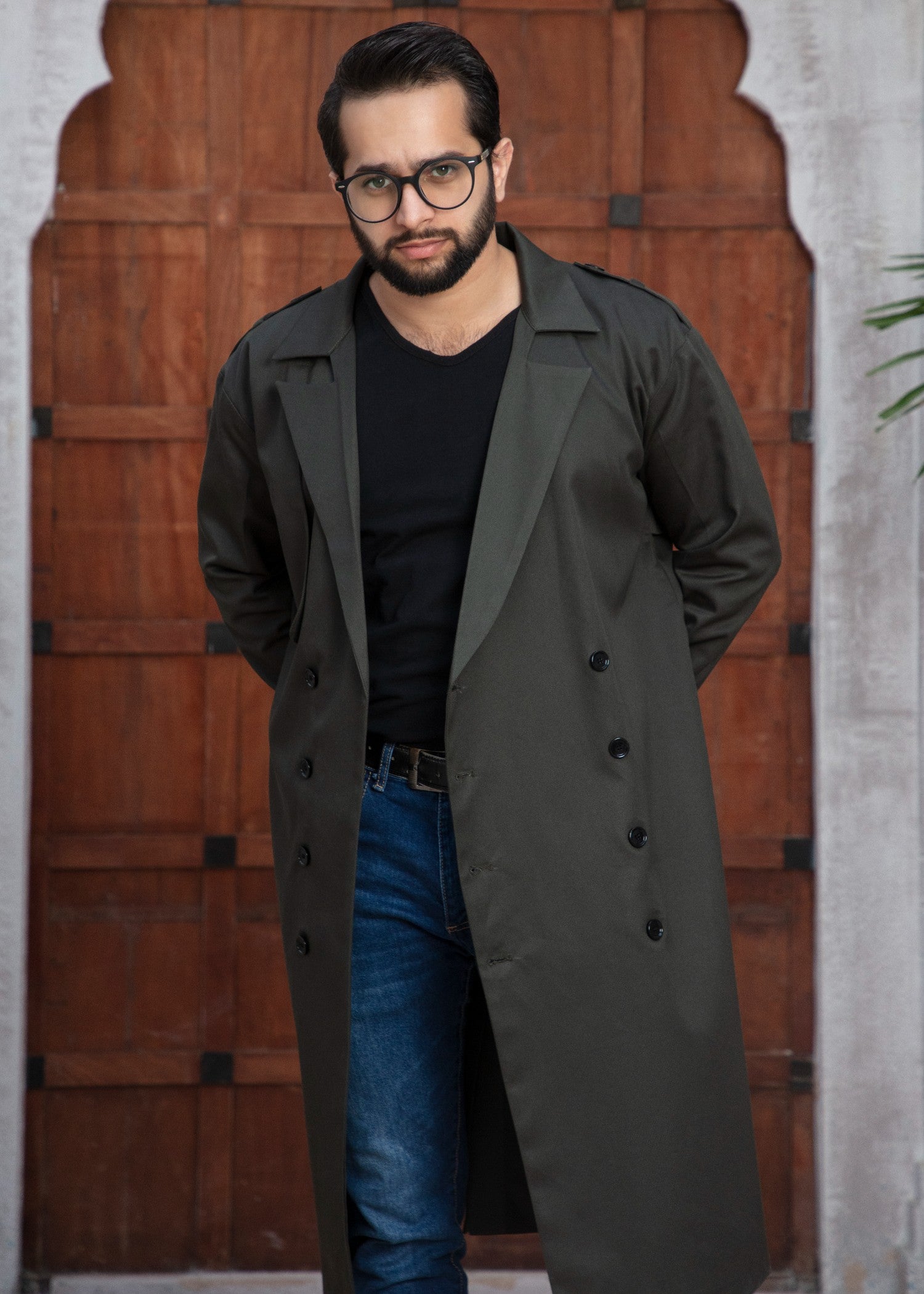 twill cambric Coat in Army green
