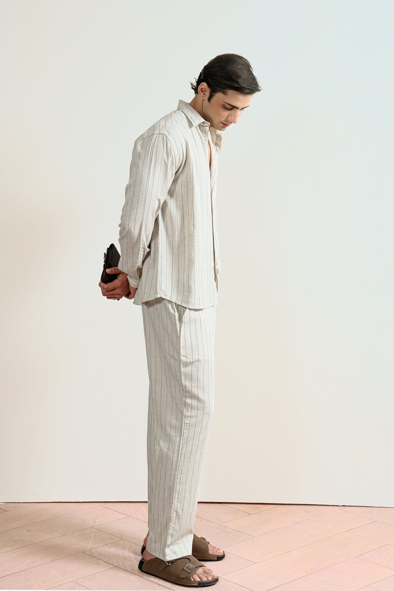 linen Casual Shirt in Ivory