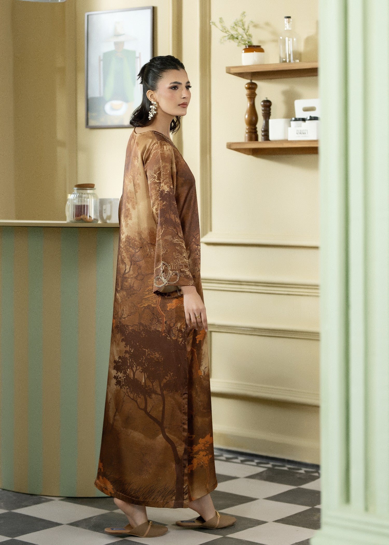 charmuse/shamooz Kurta Set in Chocolate brown