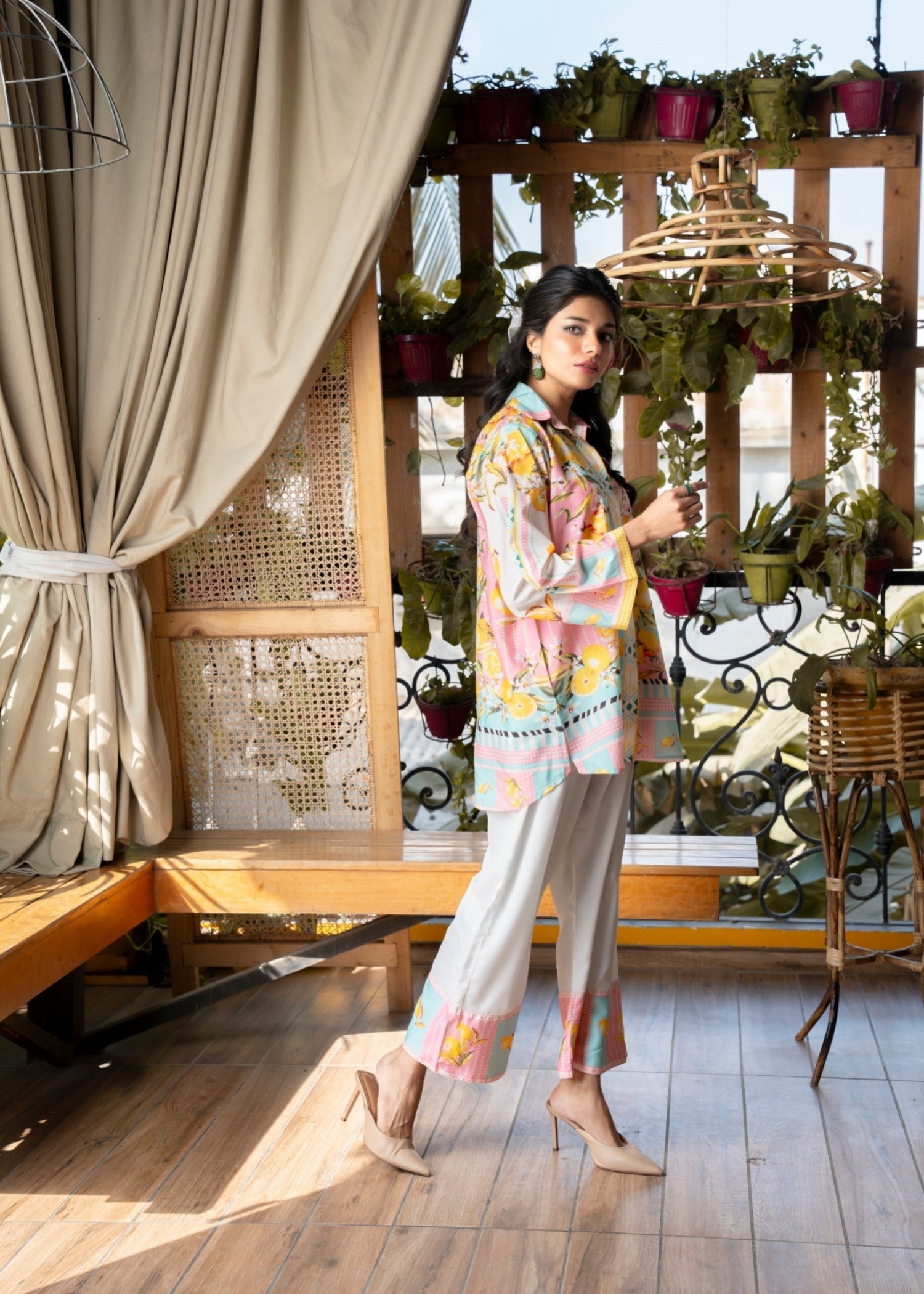 crepe georgette Co ord Sets in Multi
