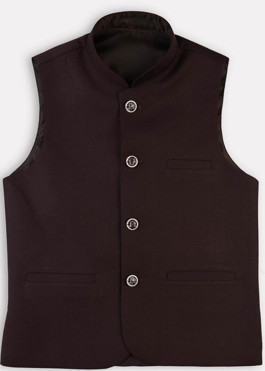 suiting Waistcoat in Dark brown