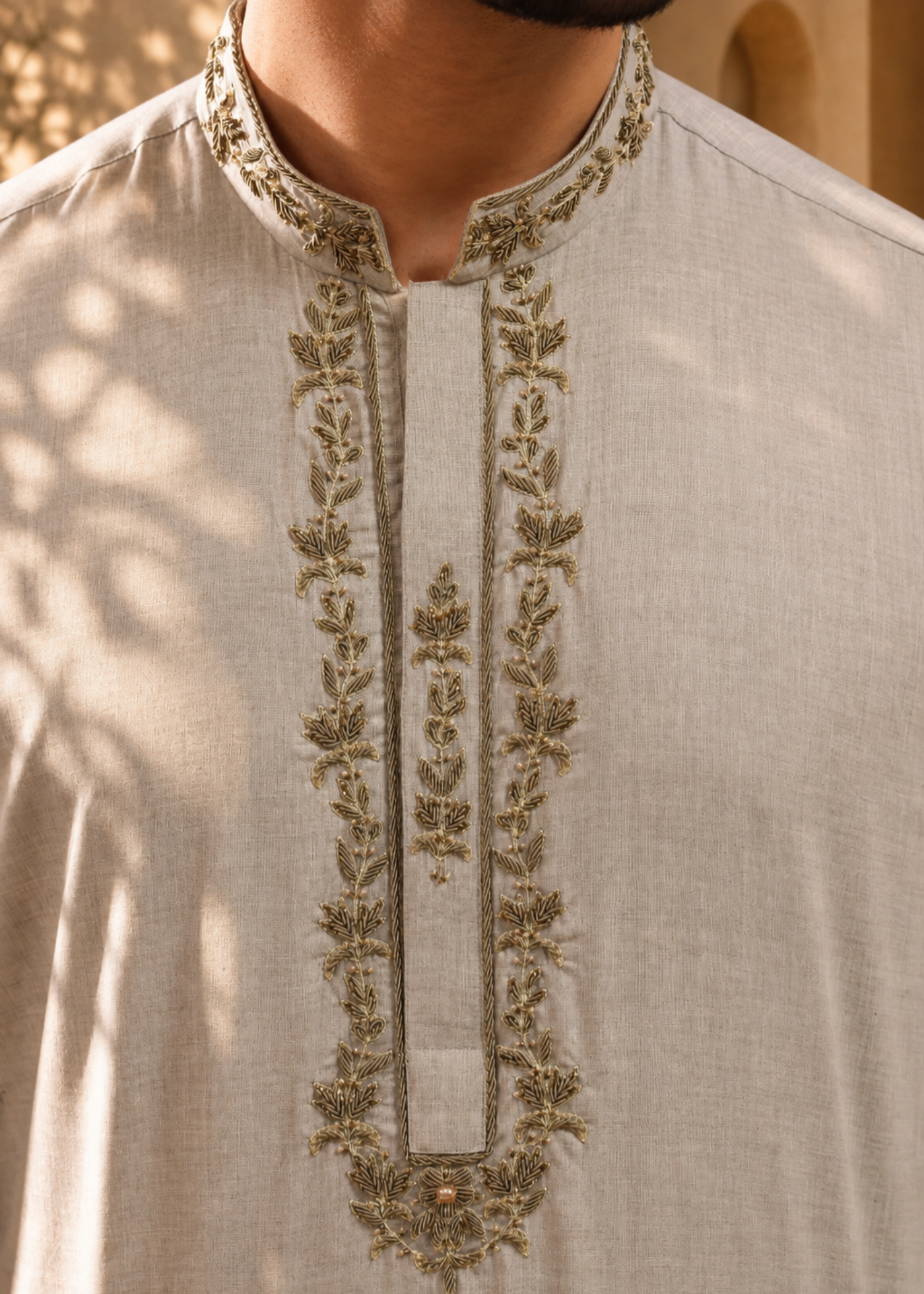wash & wear Shalwar Kameez in Smoke grey by The Great Masters (TGM)