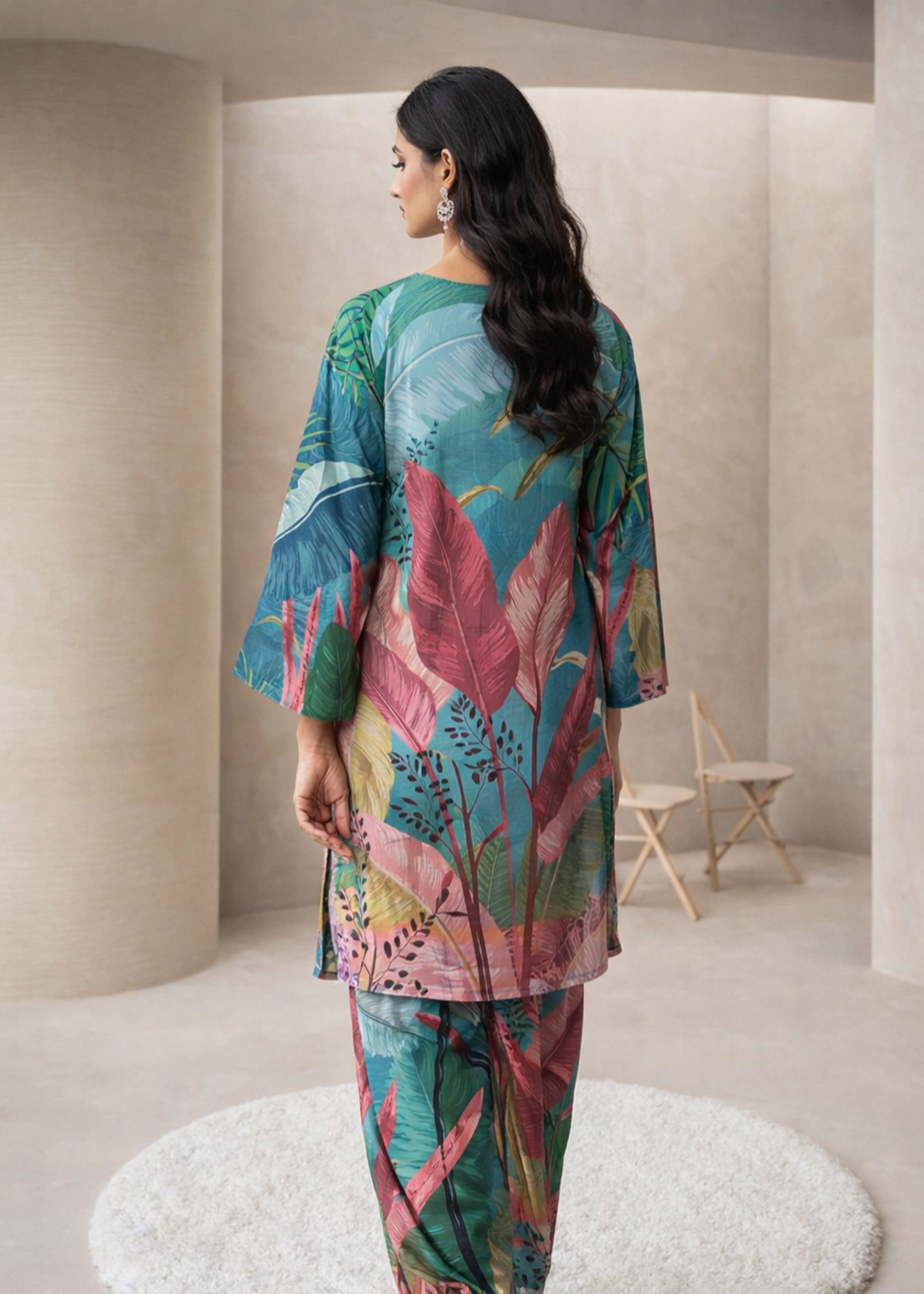 cotton crepe Co Ord Sets in Sea green