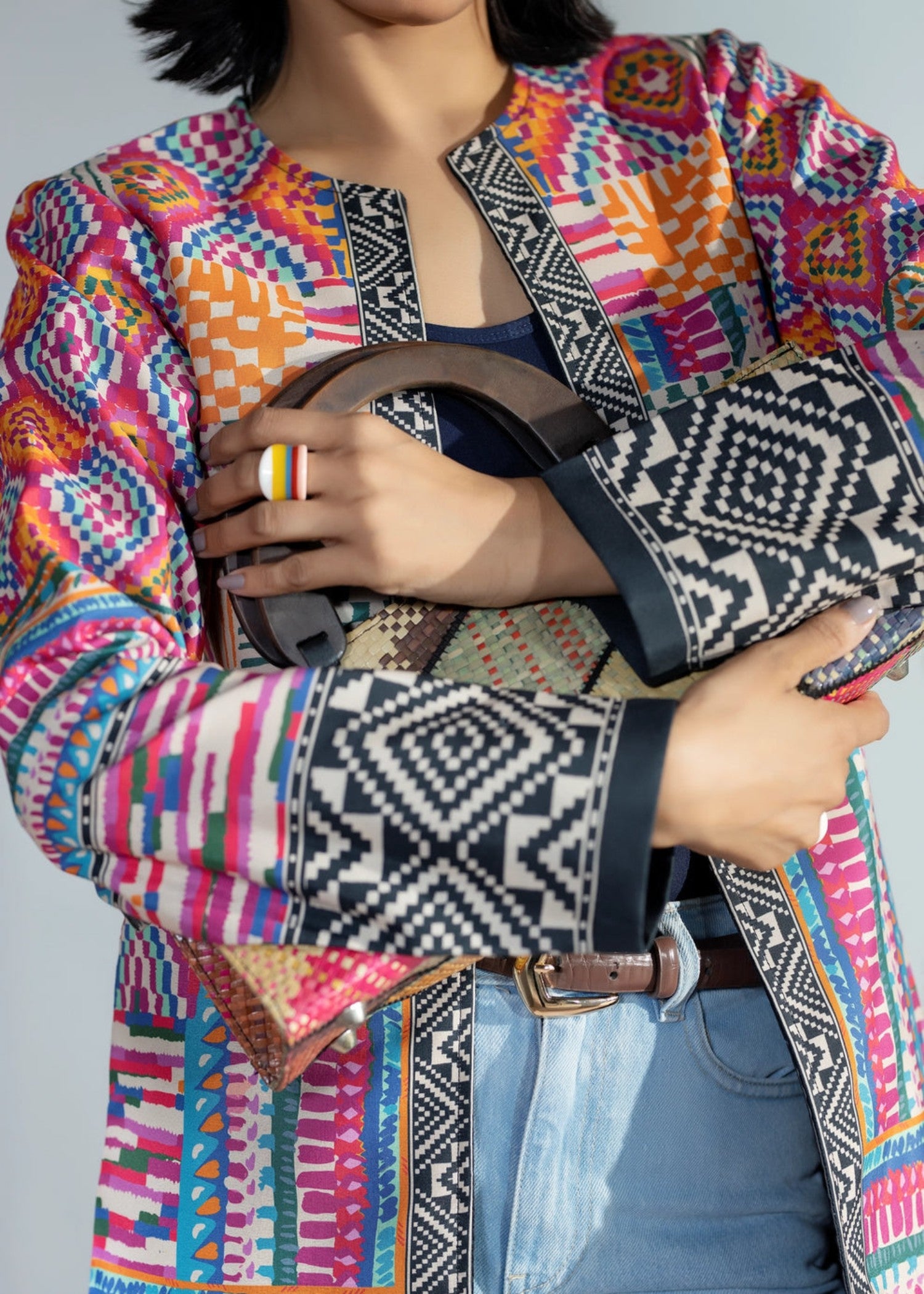blended cambric Coat in Multi