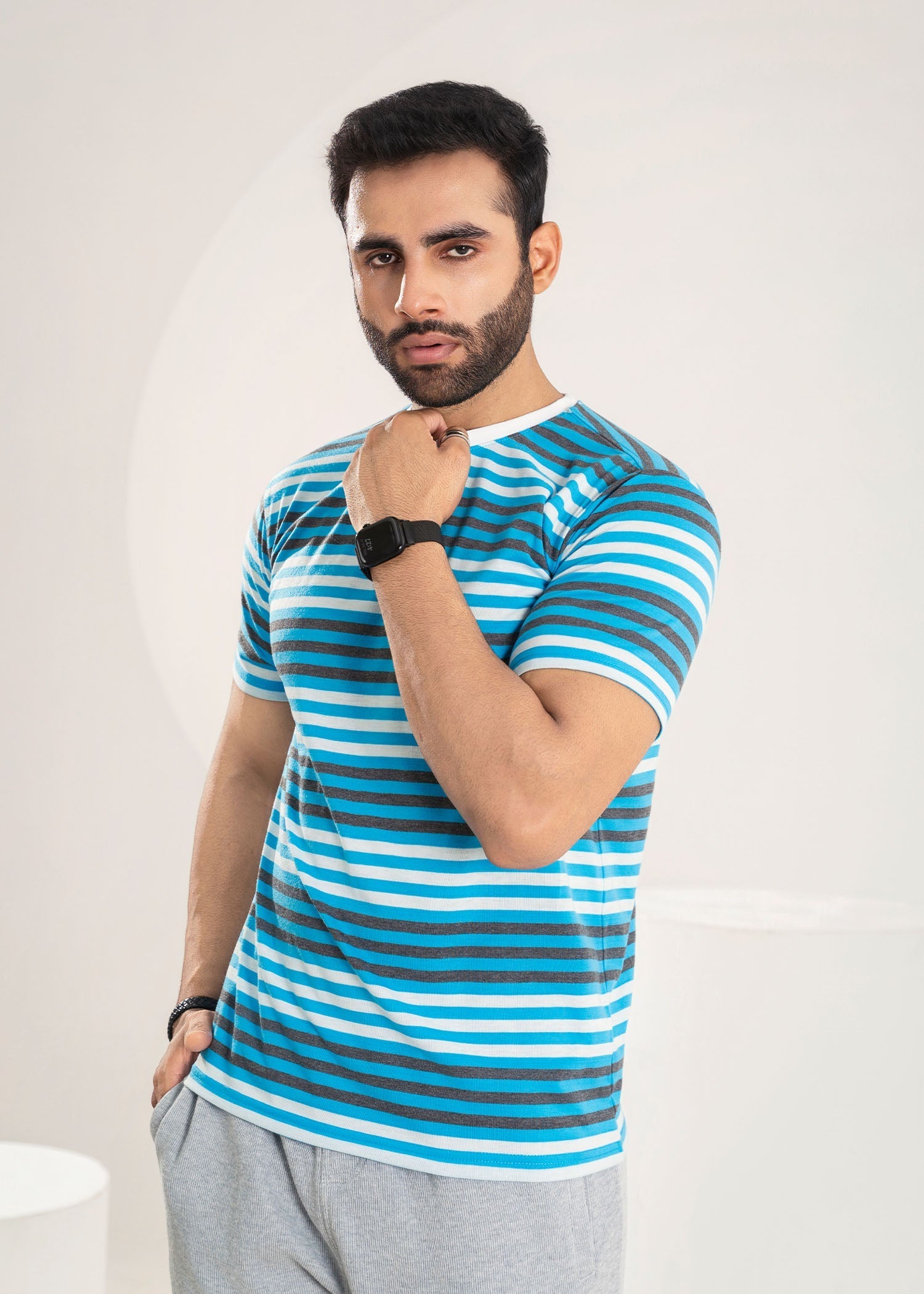 cotton T Shirt in Turquoise