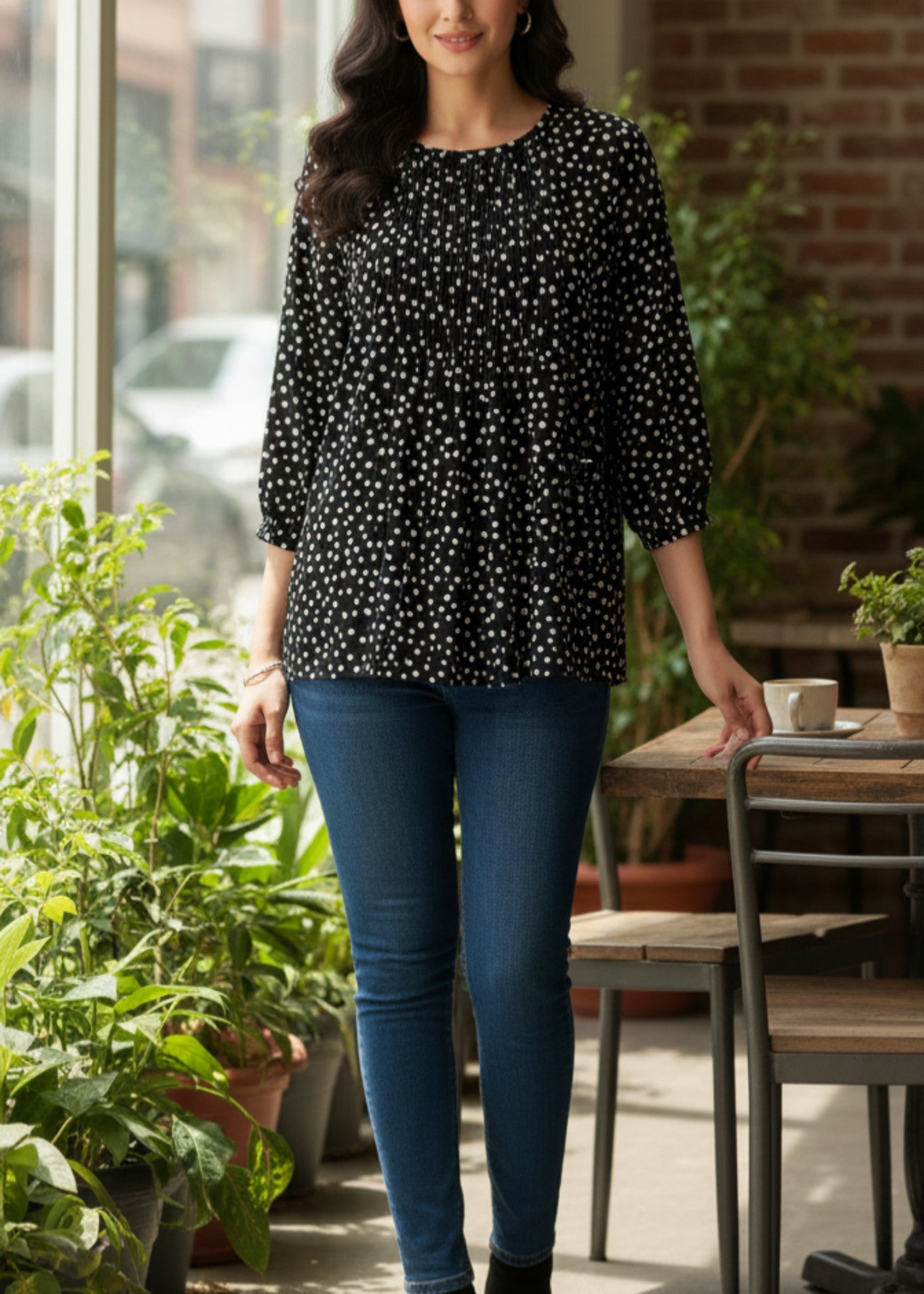linen Tunic in Black