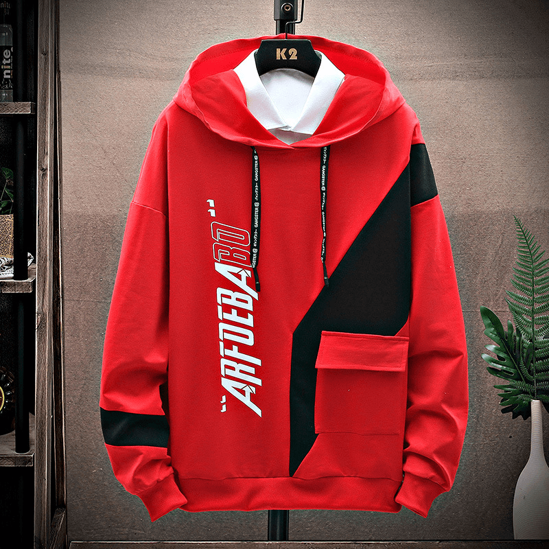 Fashion Loose Long-Sleeved Hooded Sweater Men