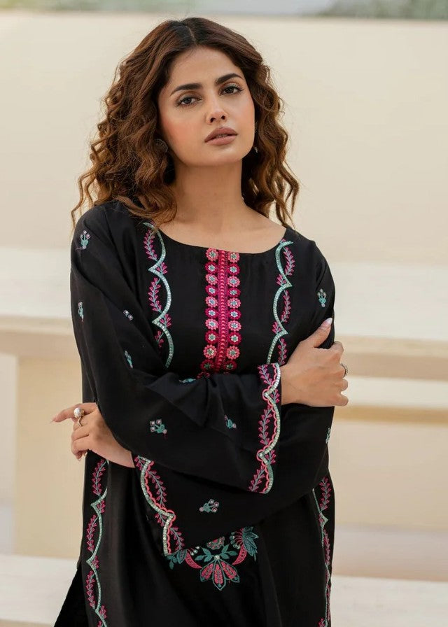 cotail Kurta Set in Black