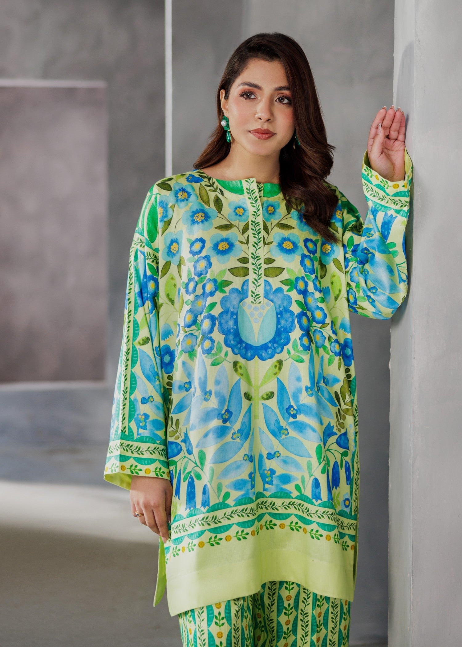 viscose Co Ord Sets in Key lime
