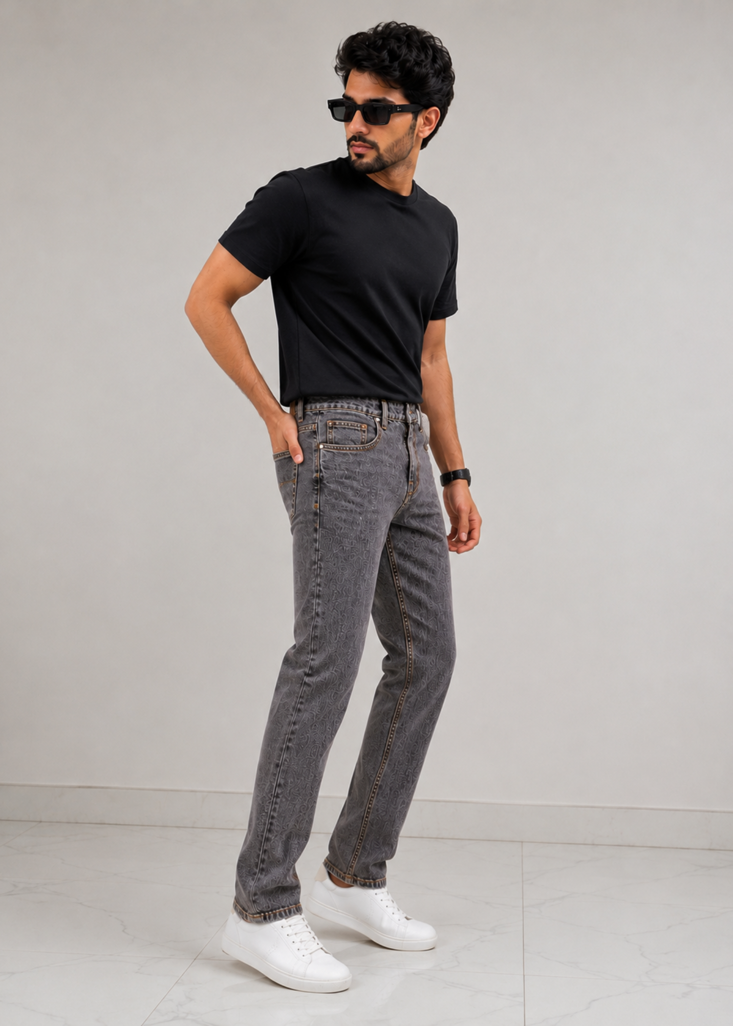 denim Jeans in Zinc grey