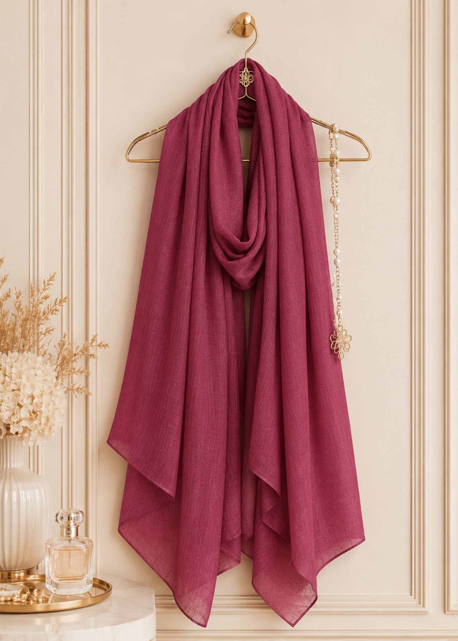 viscose Hijab in Maroon